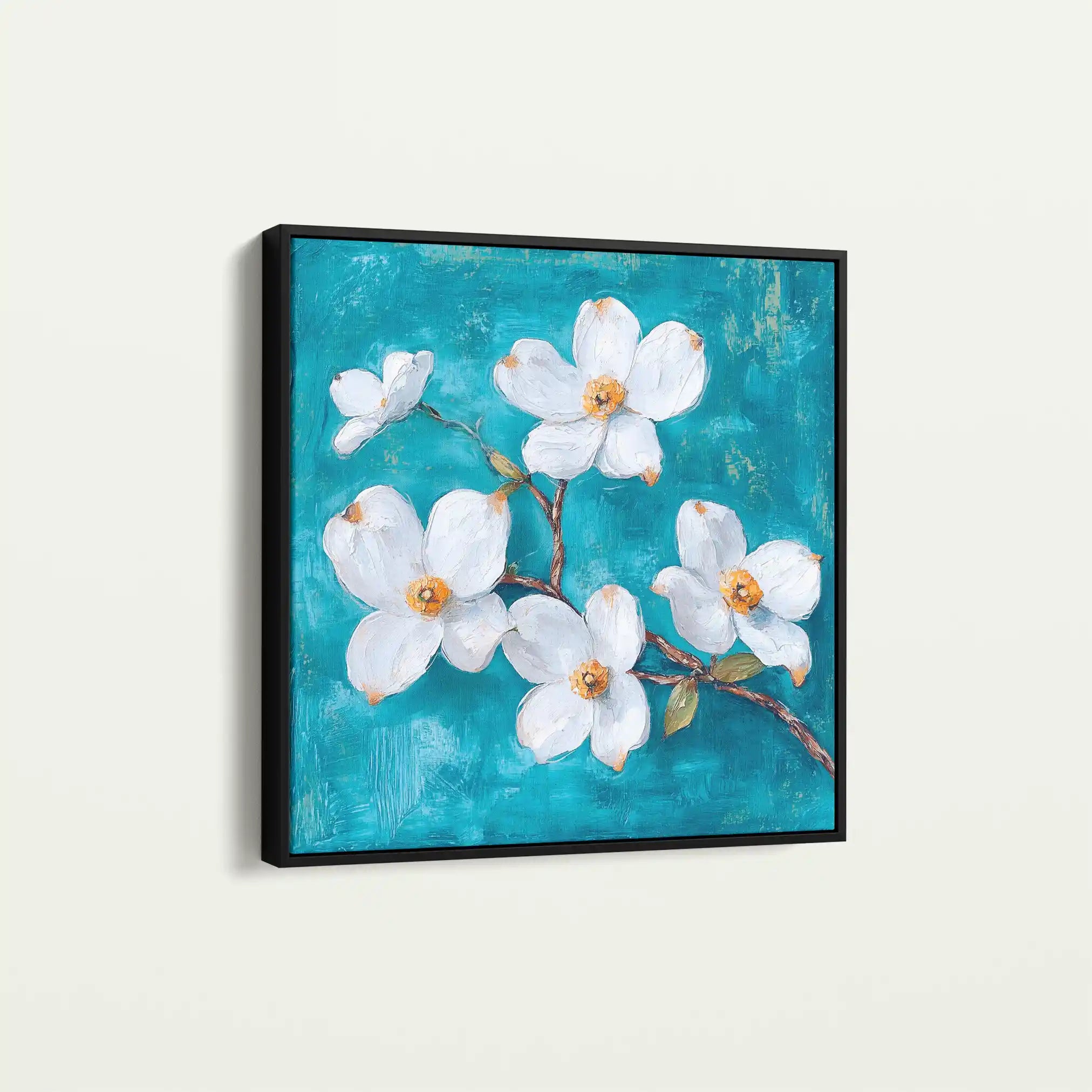 Floral Canvas Wall Art WAD1389-F 80 x 80 cm / Stretched on hidden frame