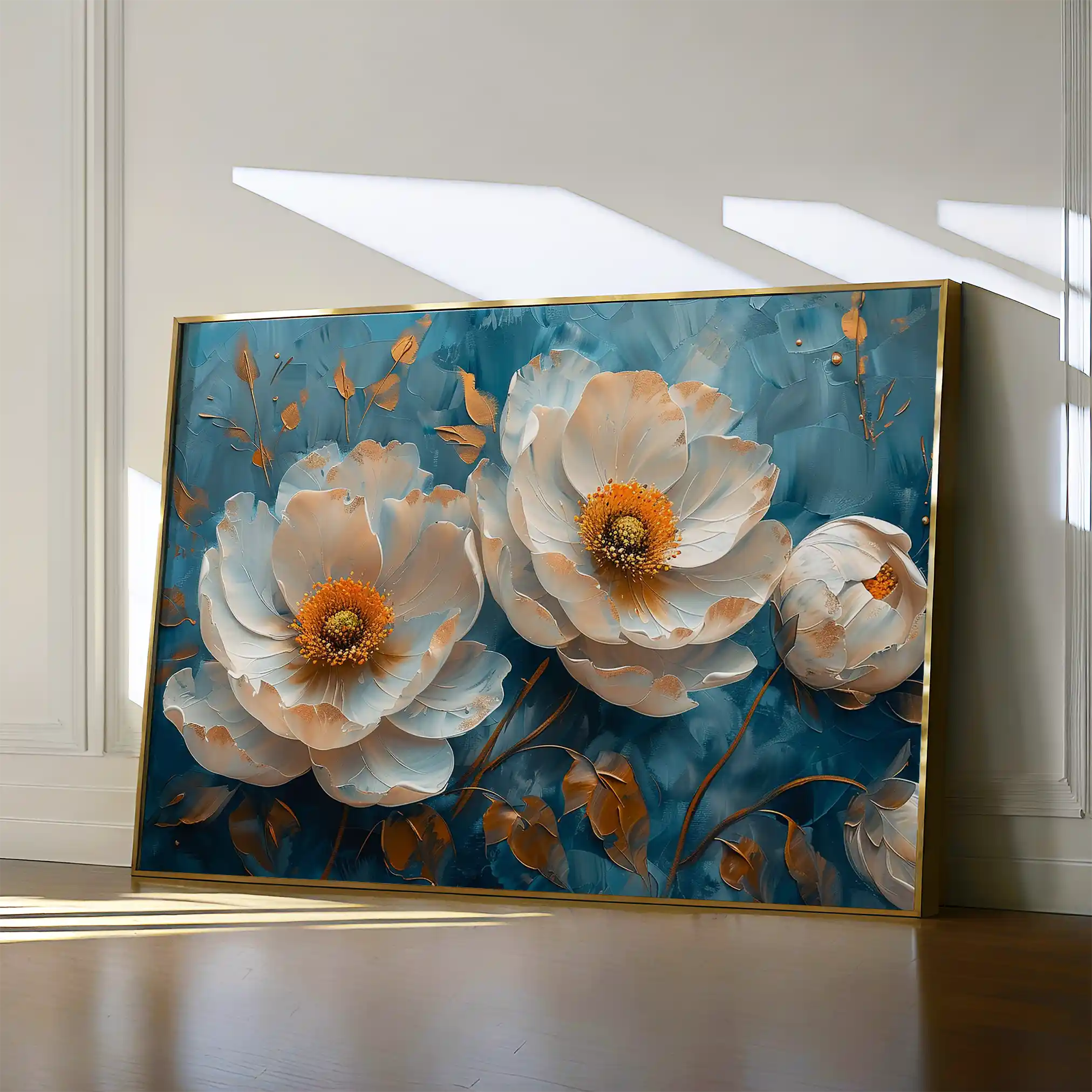 Floral Canvas Wall Art WAD139-F 90 x 60 cm / Stretched on hidden frame