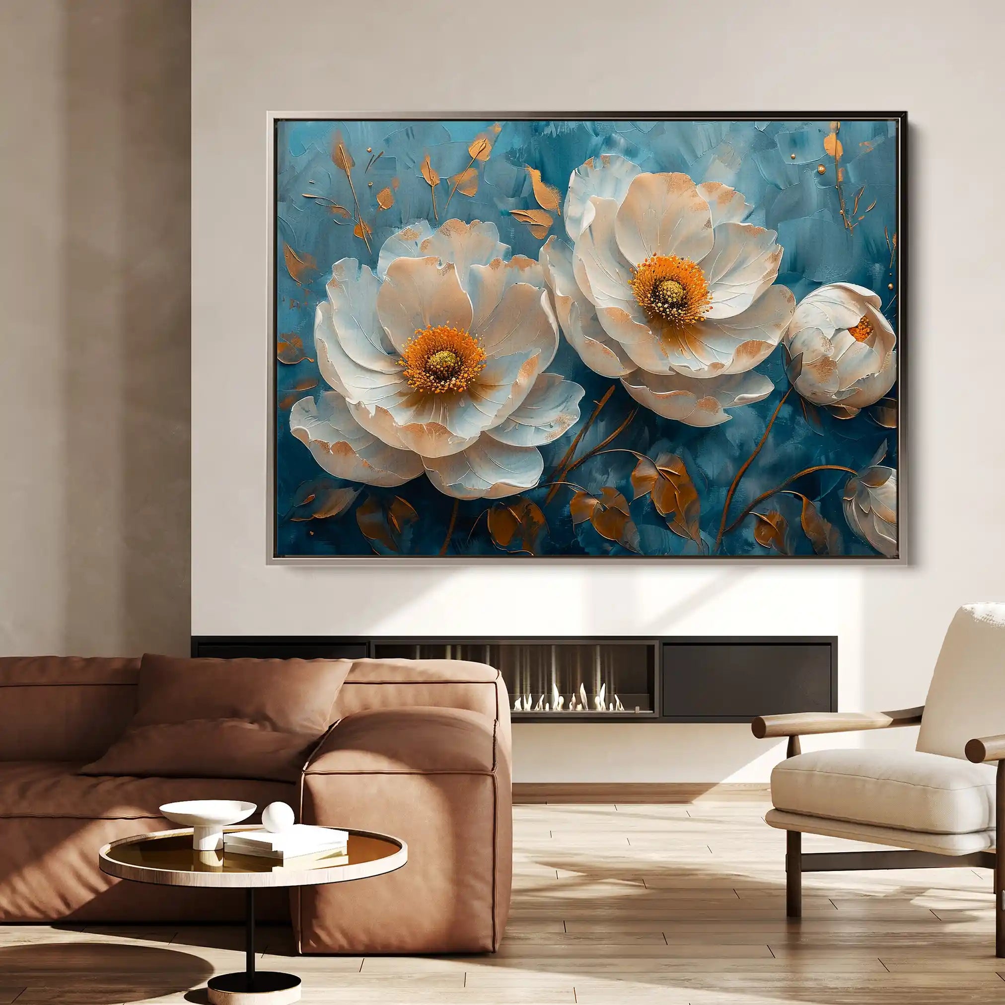 Floral Canvas Wall Art WAD139-F 90 x 60 cm / Stretched on hidden frame