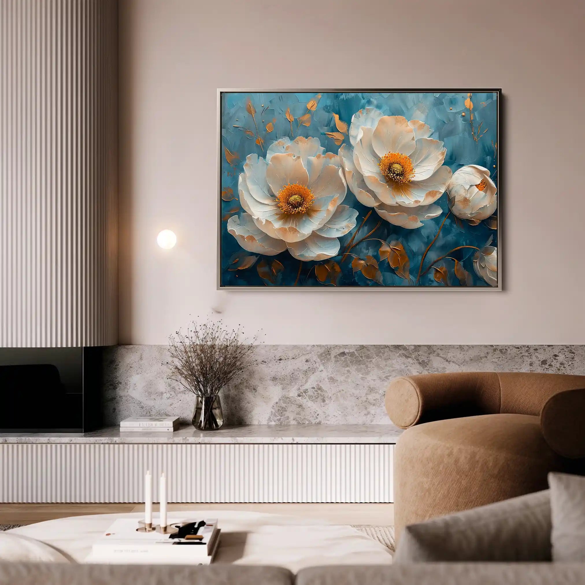 Floral Canvas Wall Art WAD139-F 90 x 60 cm / Stretched on hidden frame