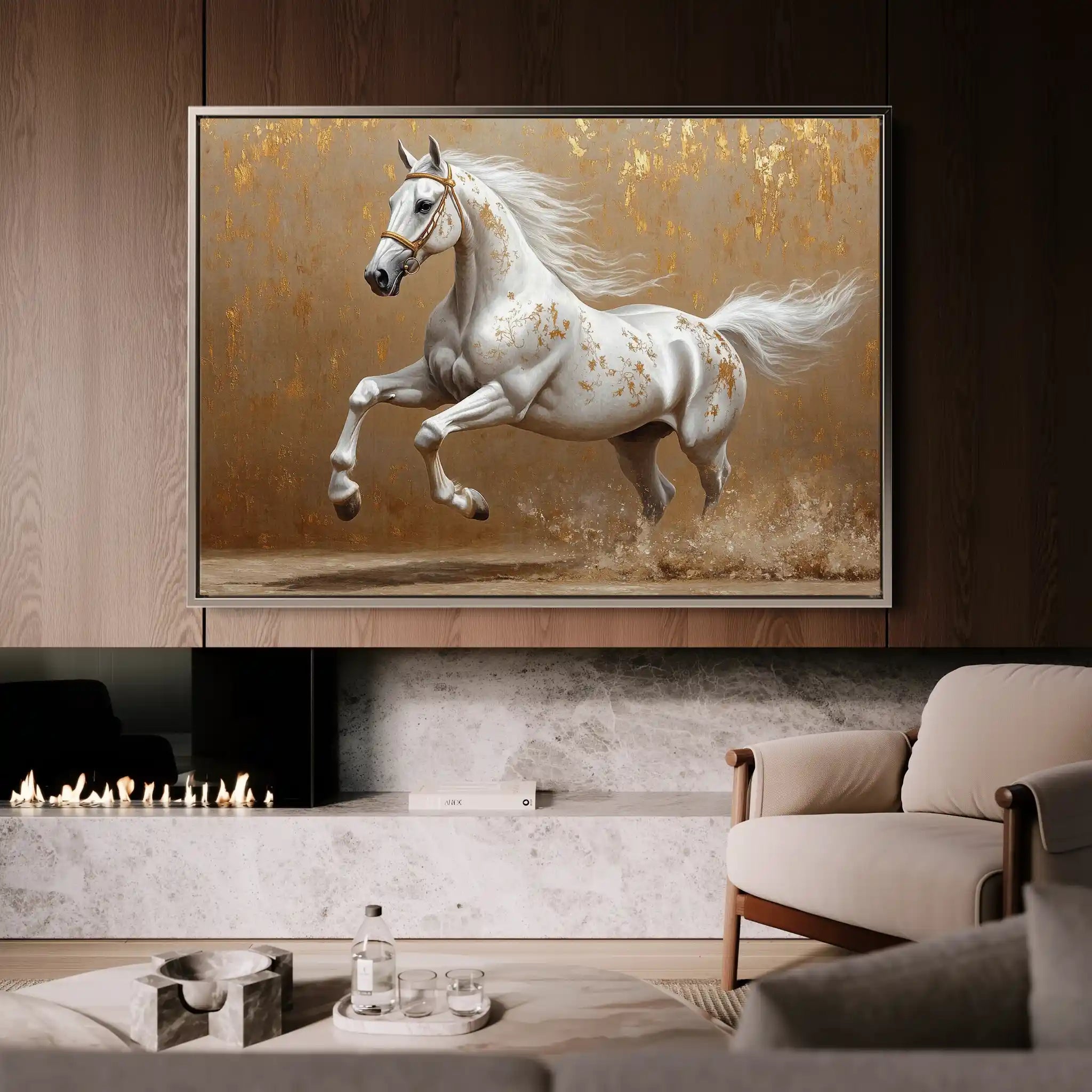 Horses 139 Canvas Art 90 x 60 cm / Stretched on hidden frame