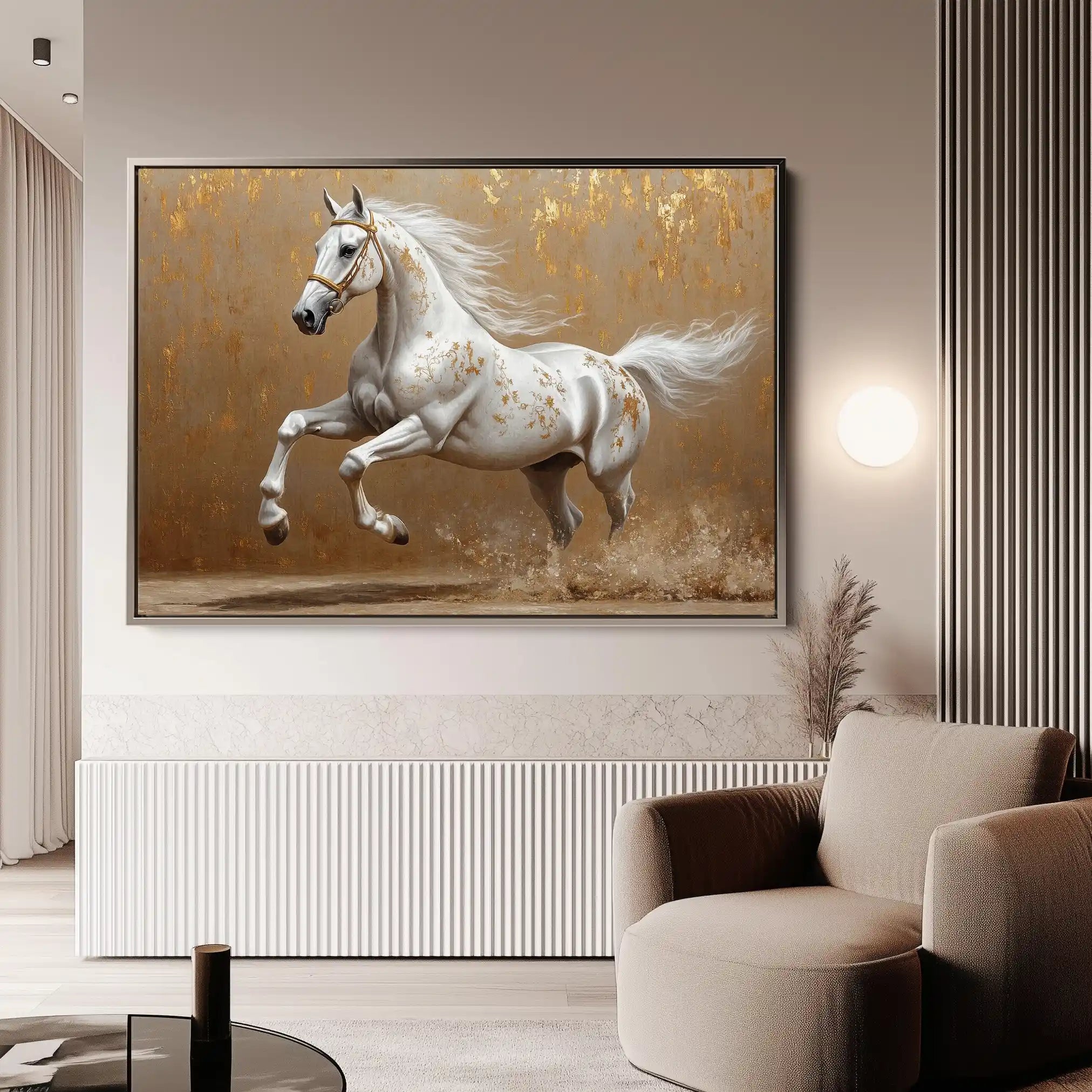 Horses 139 Canvas Art 90 x 60 cm / Stretched on hidden frame