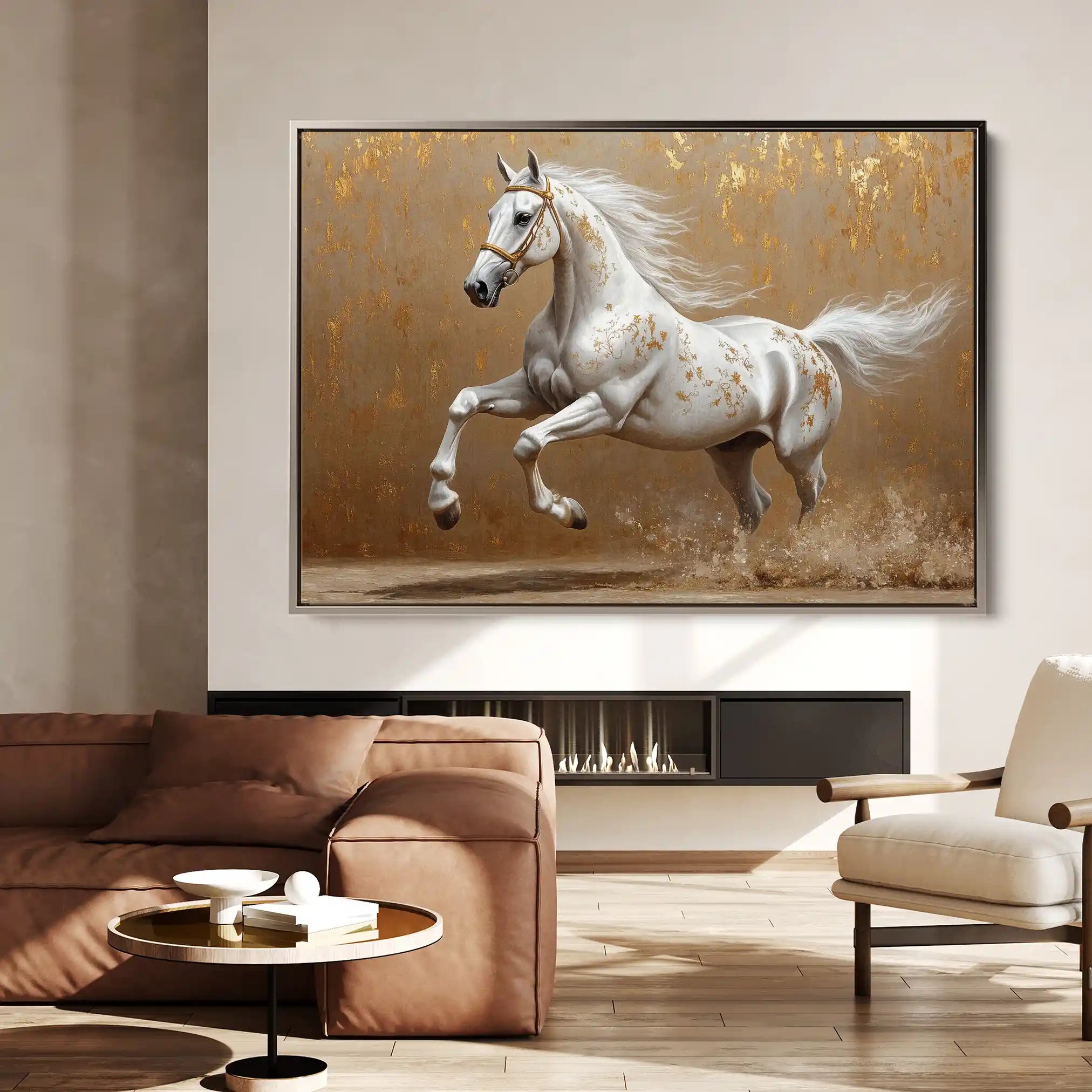 Horses 139 Canvas Art 90 x 60 cm / Stretched on hidden frame