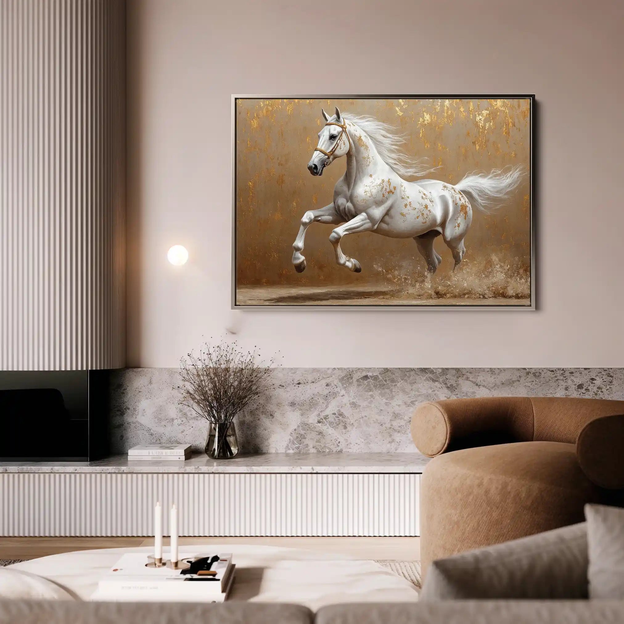 Horses 139 Canvas Art 90 x 60 cm / Stretched on hidden frame