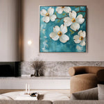 Floral Canvas Wall Art WAD1390-F 80 x 80 cm / Stretched on hidden frame