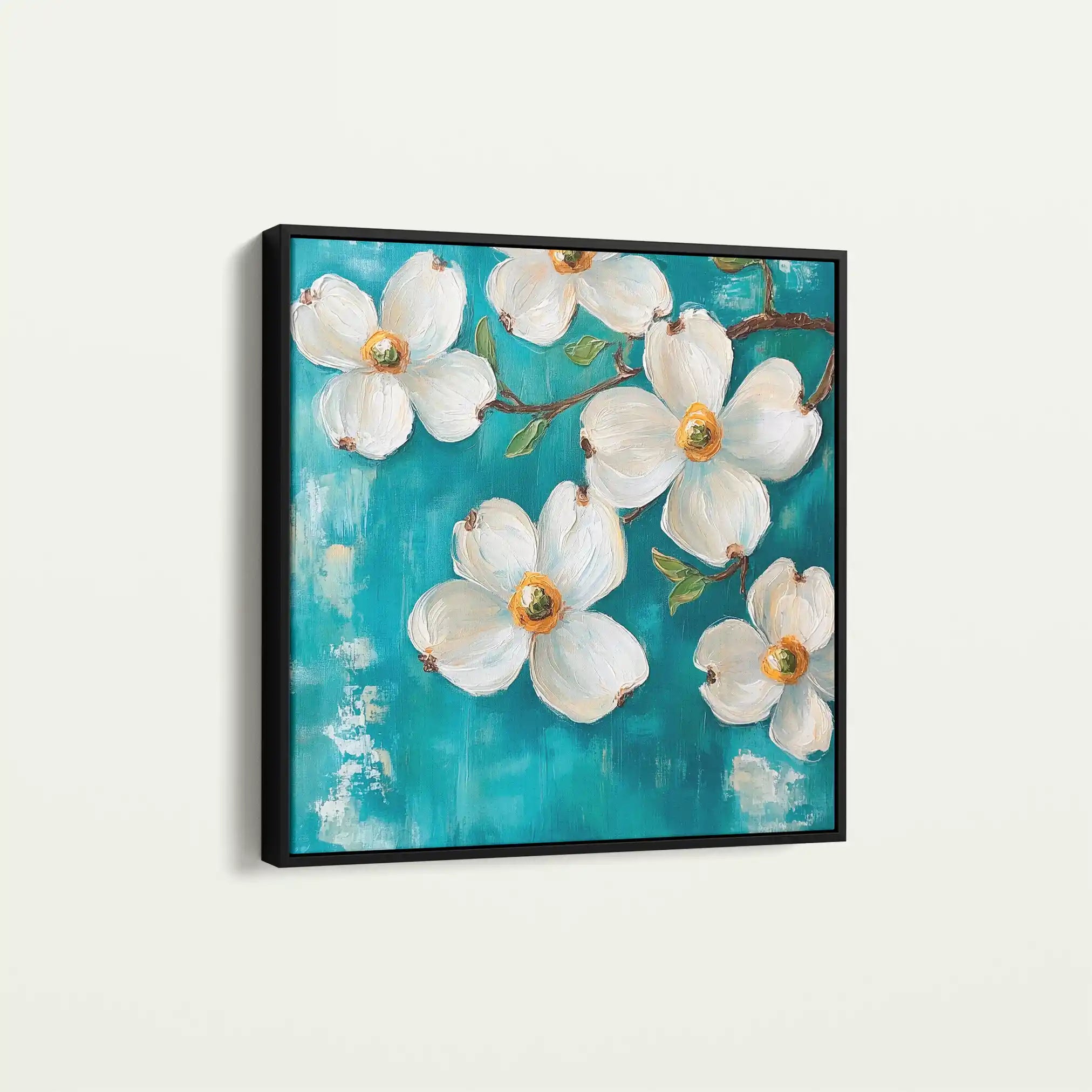 Floral Canvas Wall Art WAD1390-F 80 x 80 cm / Stretched on hidden frame