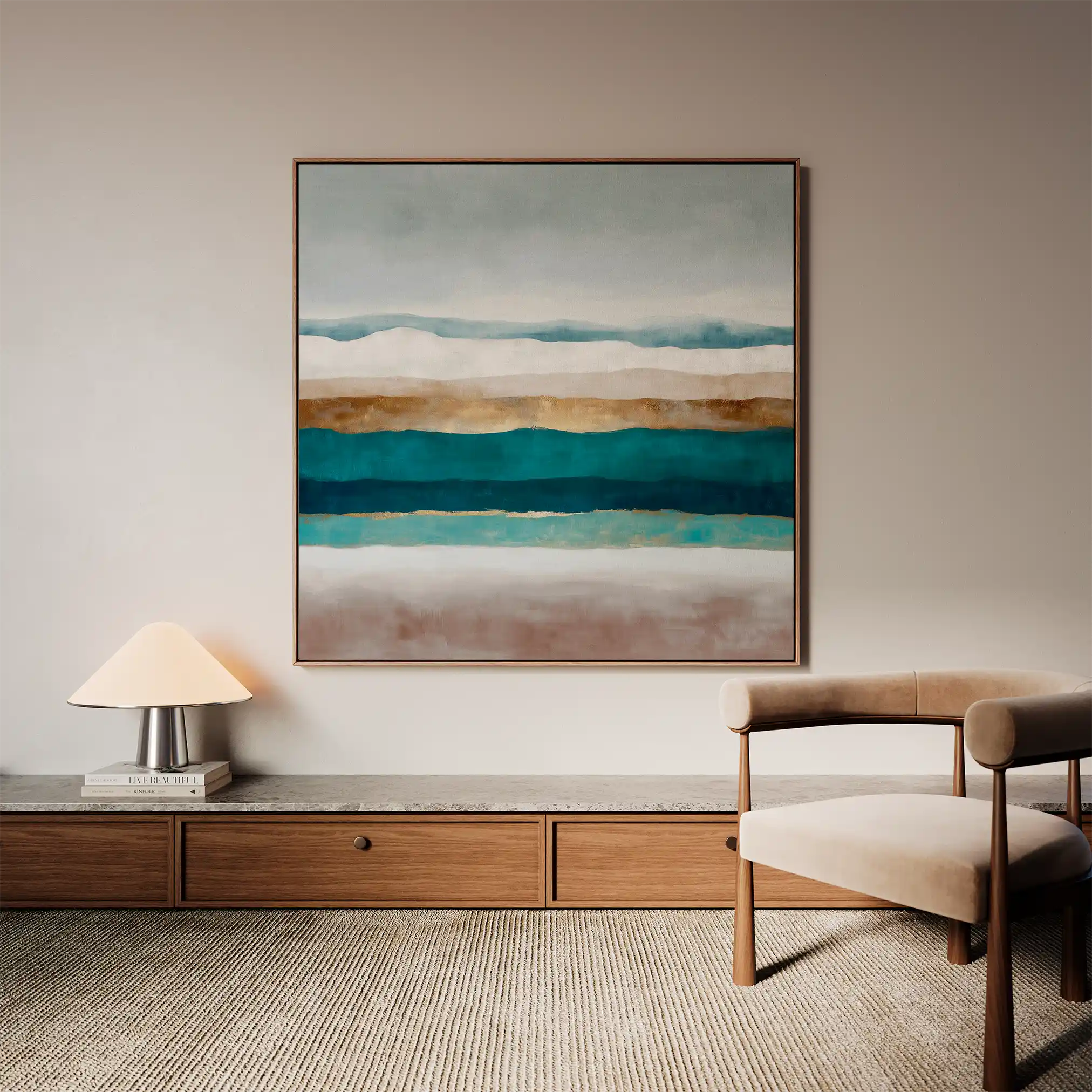 Abstract 1391 Canvas Art 60 x 60 cm / Stretched on hidden frame