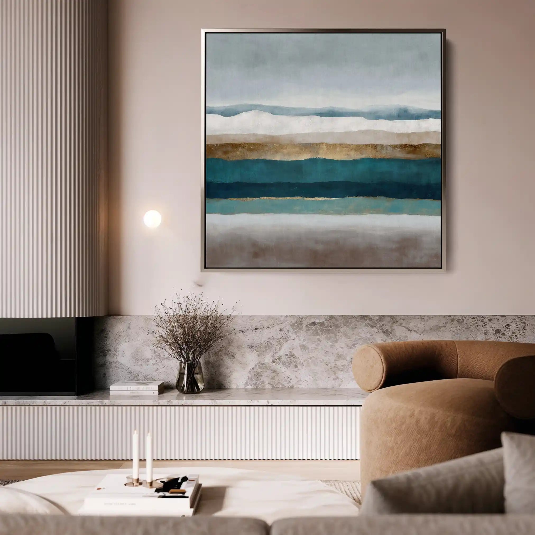 Abstract 1391 Canvas Art 60 x 60 cm / Stretched on hidden frame