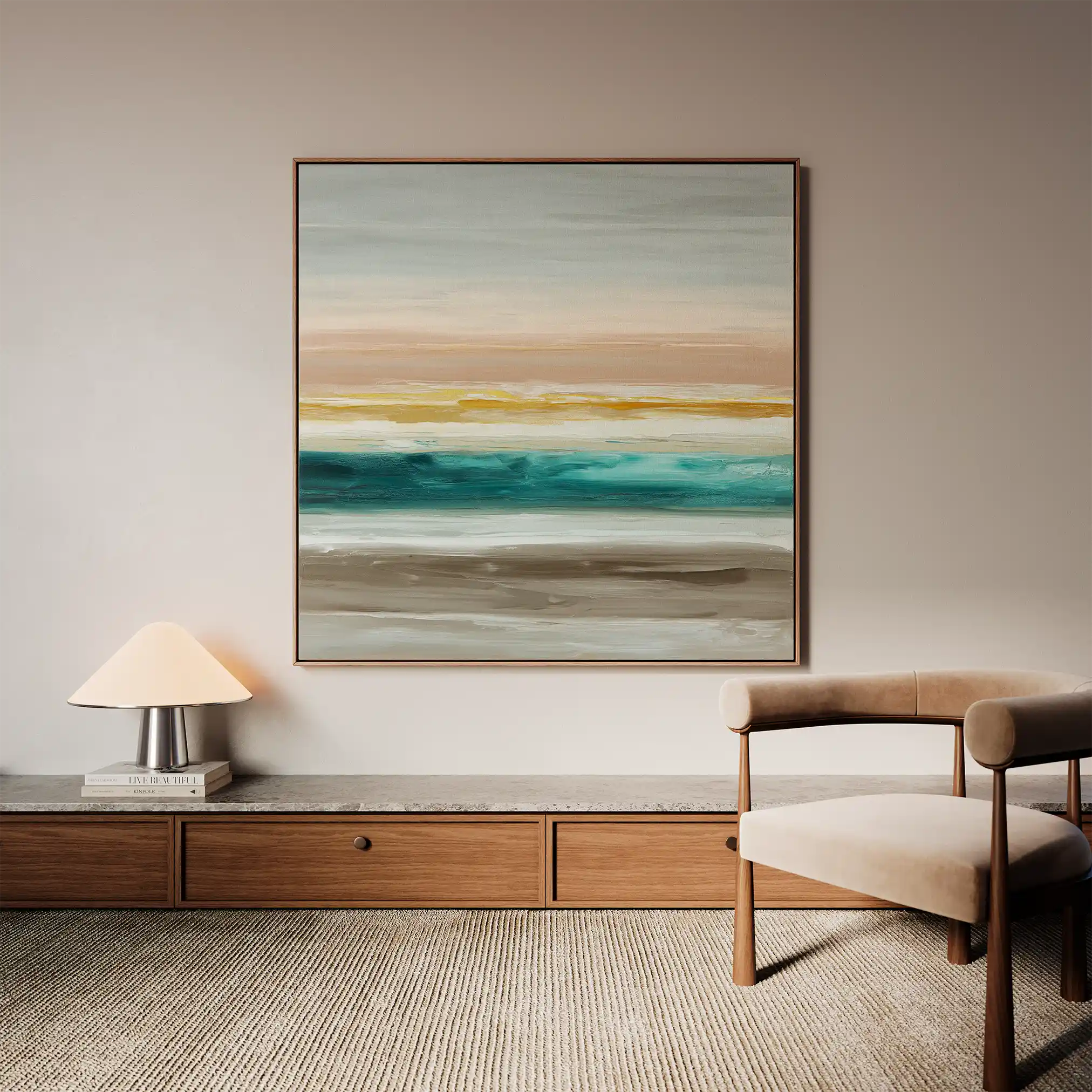 Abstract 1392 Canvas Art 60 x 60 cm / Stretched on hidden frame