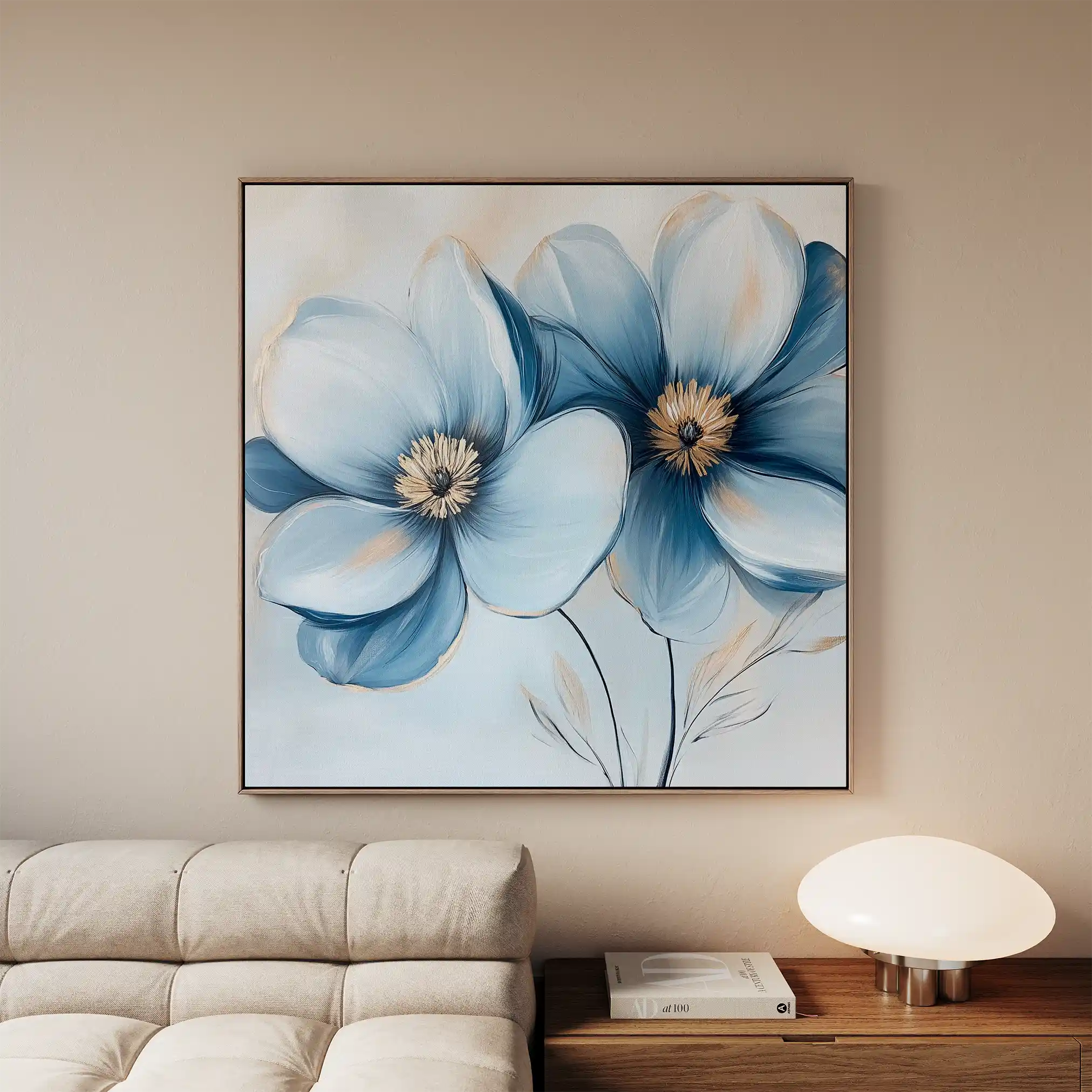 Floral Canvas Wall Art WAD1393-F 80 x 80 cm / Stretched on hidden frame
