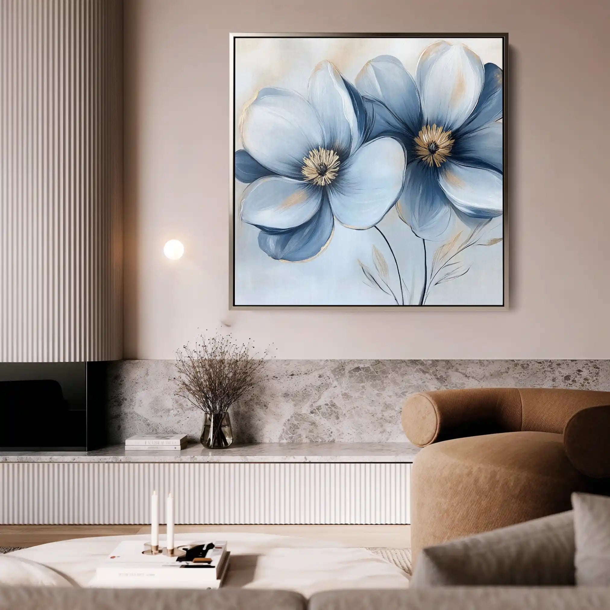 Floral Canvas Wall Art WAD1393-F 80 x 80 cm / Stretched on hidden frame