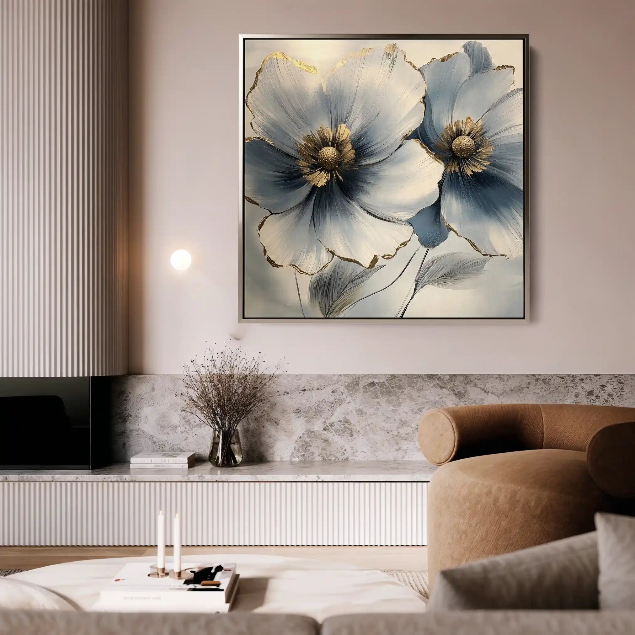 Floral Canvas Wall Art WAD1394-F 80 x 80 cm / Stretched on hidden frame