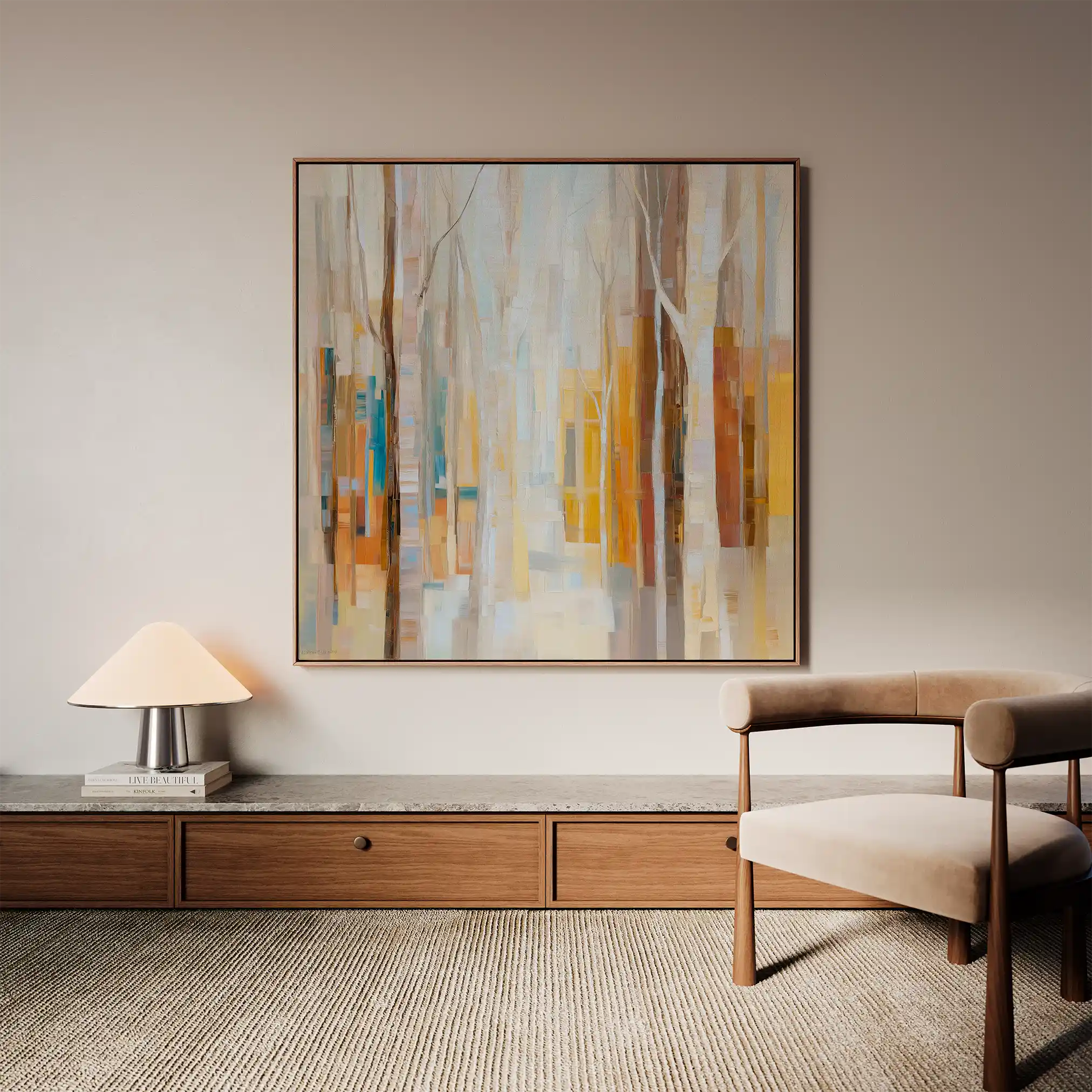 Abstract 1395 Canvas Art 60 x 60 cm / Stretched on hidden frame