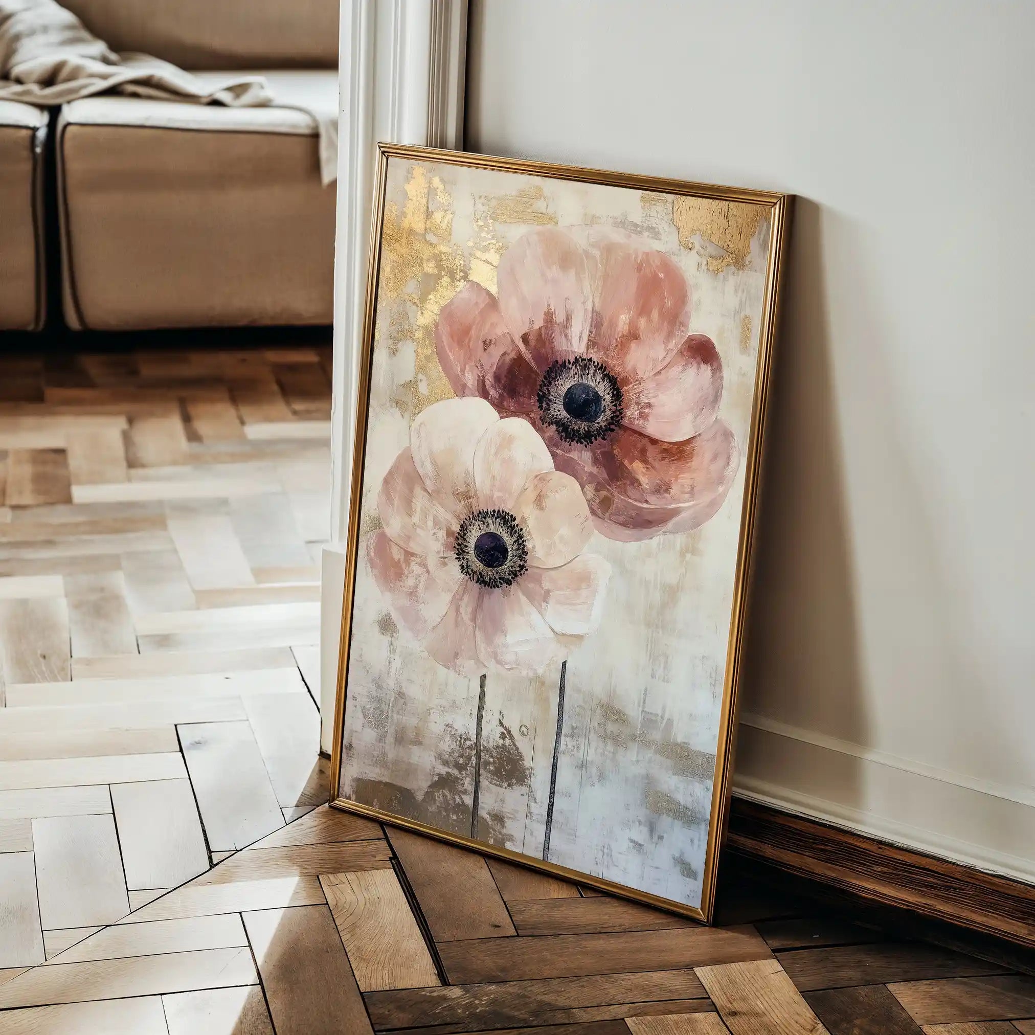 Floral Canvas Wall Art WAD1396-F 90 x 60 cm / Stretched on hidden frame