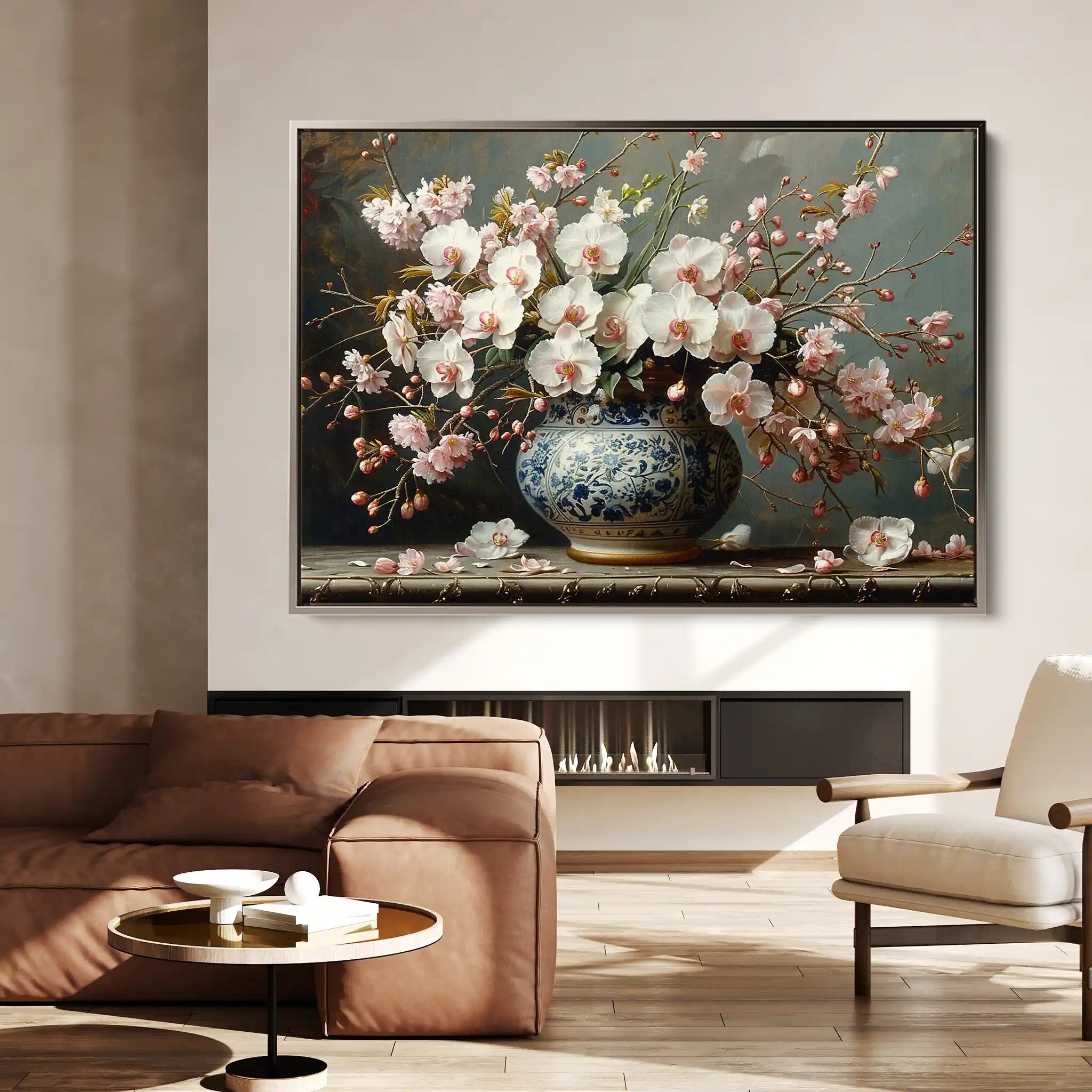 Floral Canvas Wall Art WAD140-F 90 x 60 cm / Stretched on hidden frame