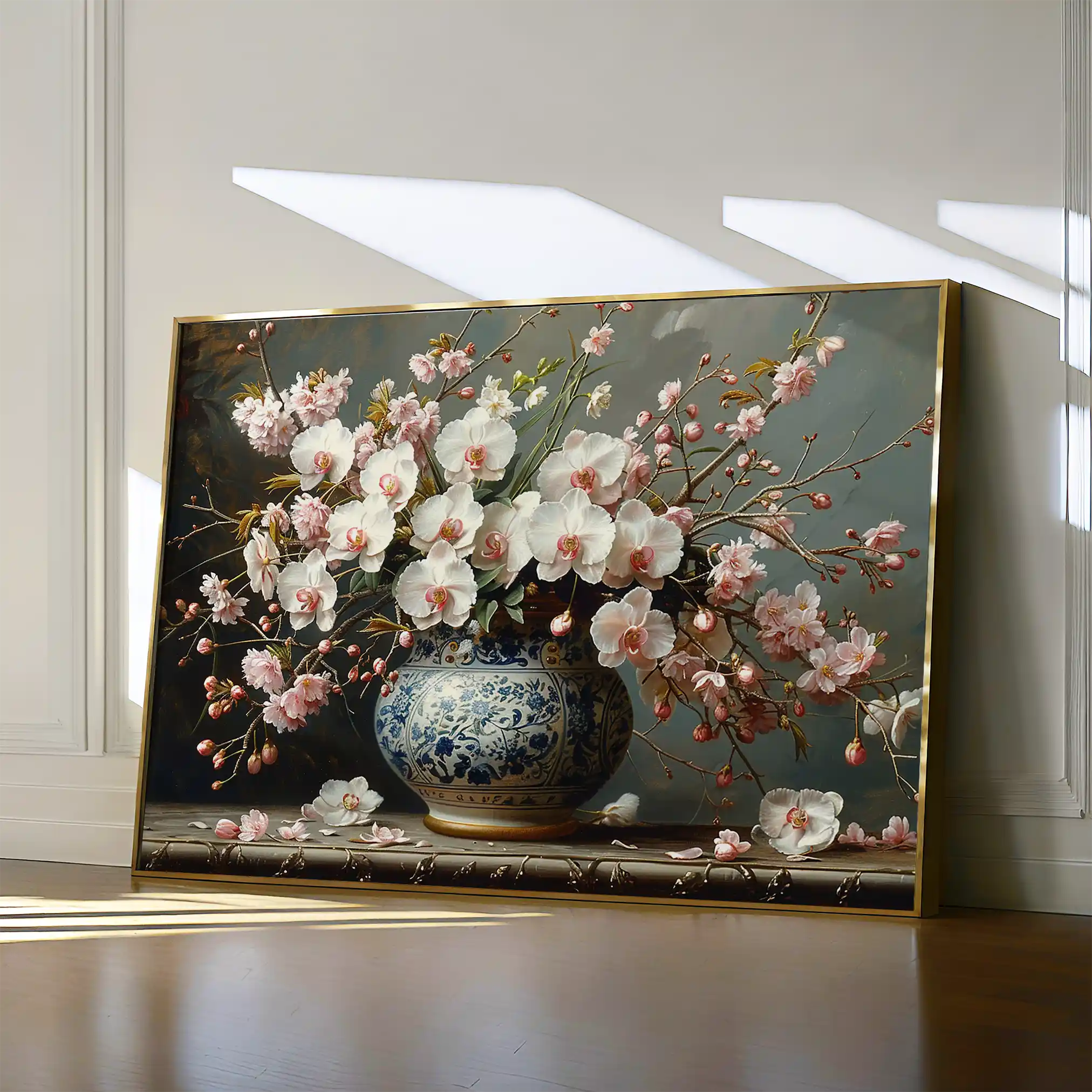 Floral Canvas Wall Art WAD140-F 90 x 60 cm / Stretched on hidden frame