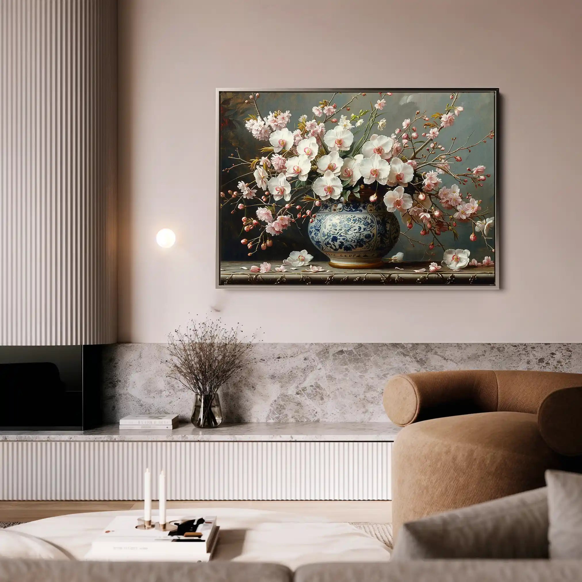 Floral Canvas Wall Art WAD140-F 90 x 60 cm / Stretched on hidden frame