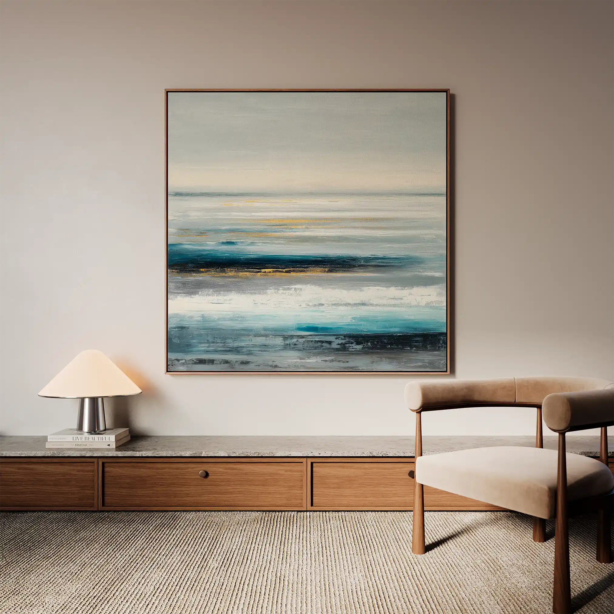 Abstract 1400 Canvas Art 60 x 60 cm / Stretched on hidden frame