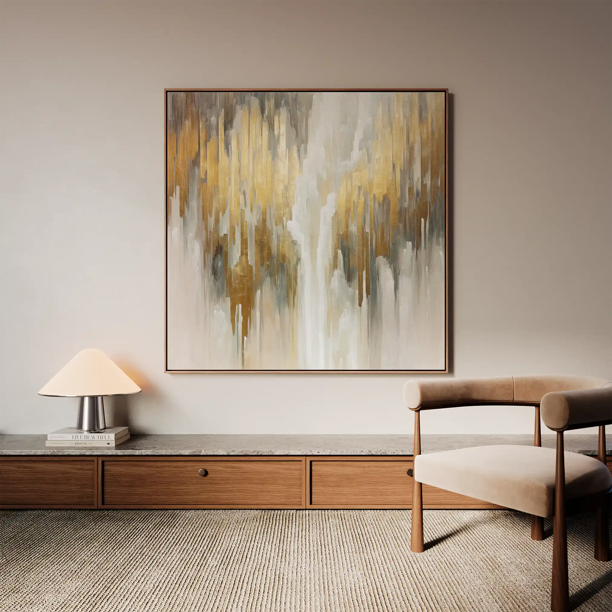 Abstract 1405 Canvas Art 60 x 60 cm / Stretched on hidden frame