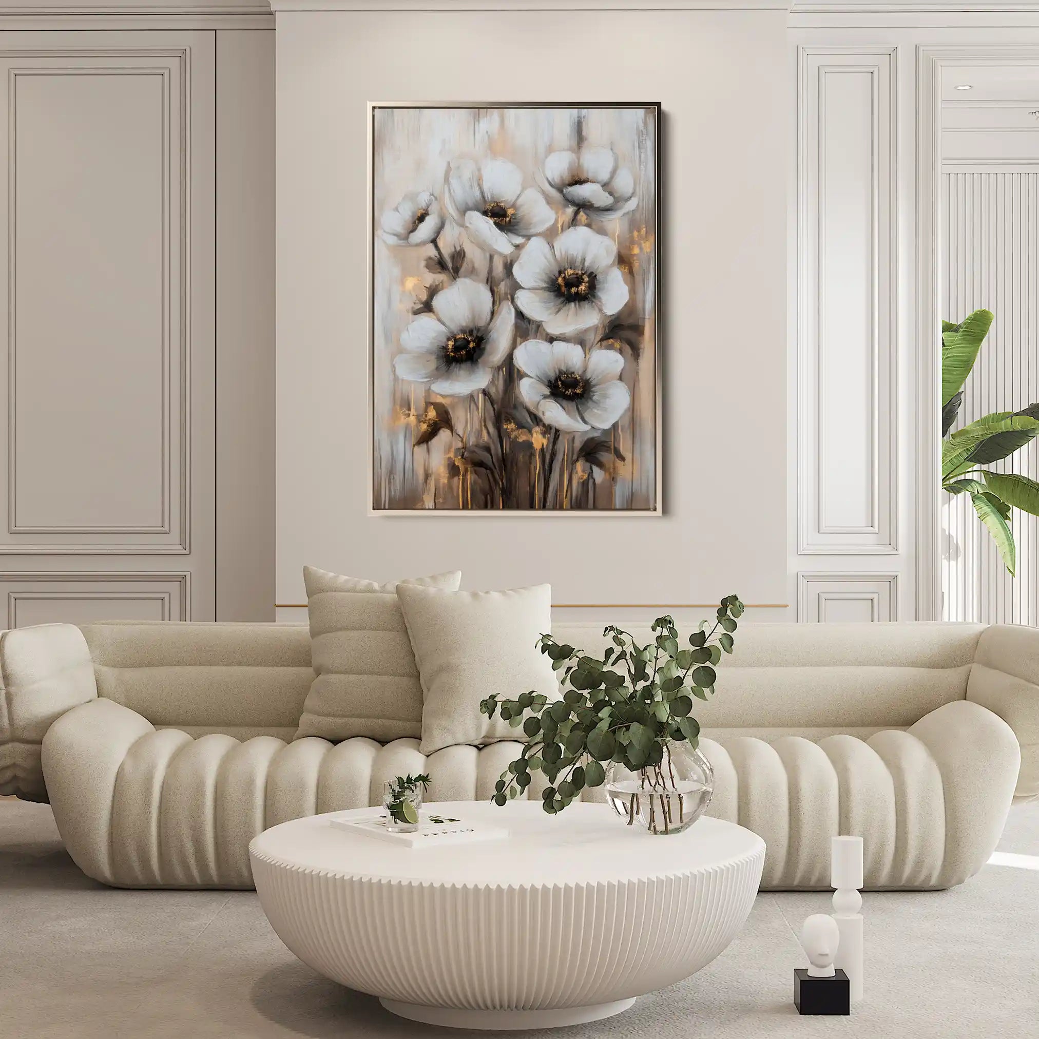 Floral Canvas Wall Art WAD1405-F 90 x 60 cm / Stretched on hidden frame