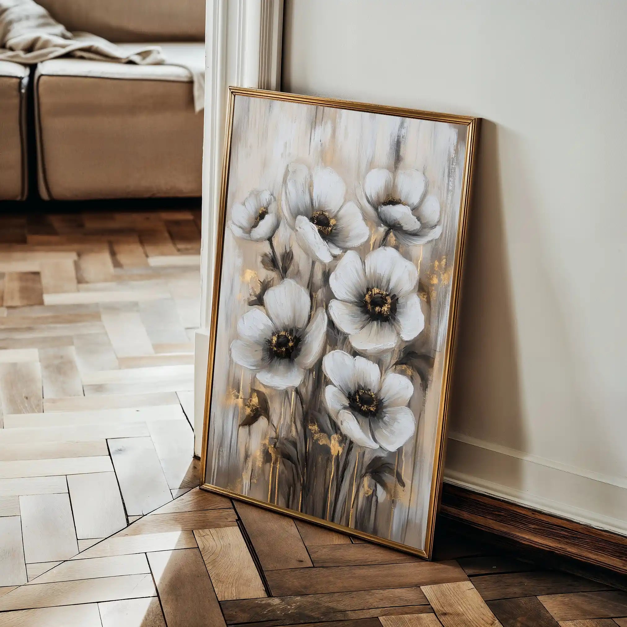 Floral Canvas Wall Art WAD1405-F 90 x 60 cm / Stretched on hidden frame
