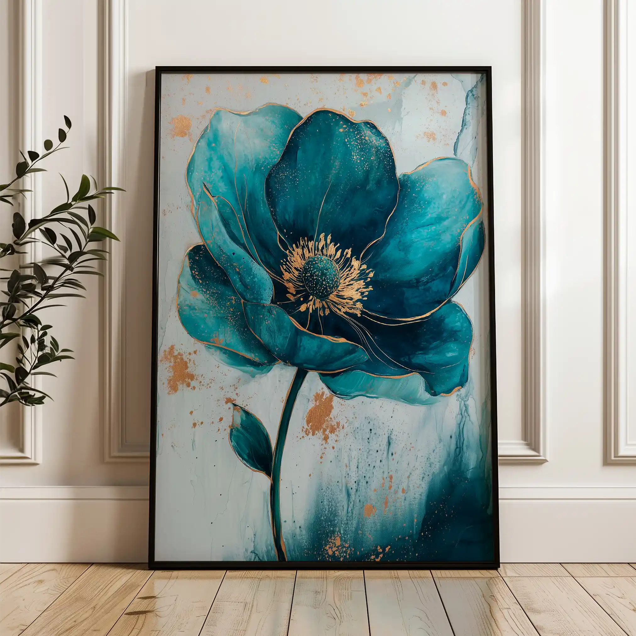 Floral Canvas Wall Art WAD1407-F 90 x 60 cm / Stretched on hidden frame