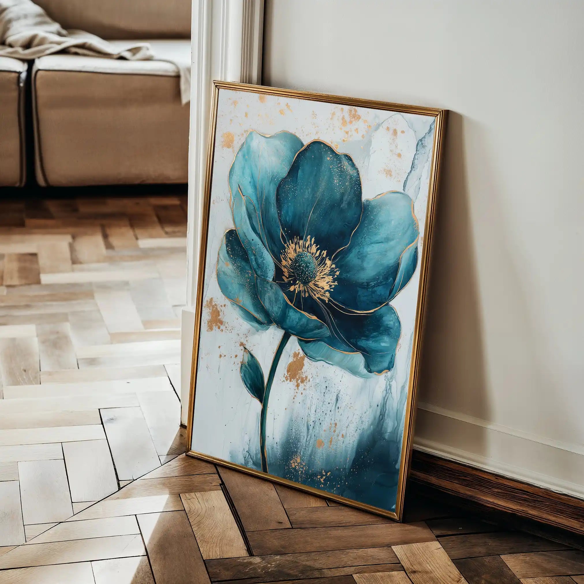 Floral Canvas Wall Art WAD1407-F 90 x 60 cm / Stretched on hidden frame