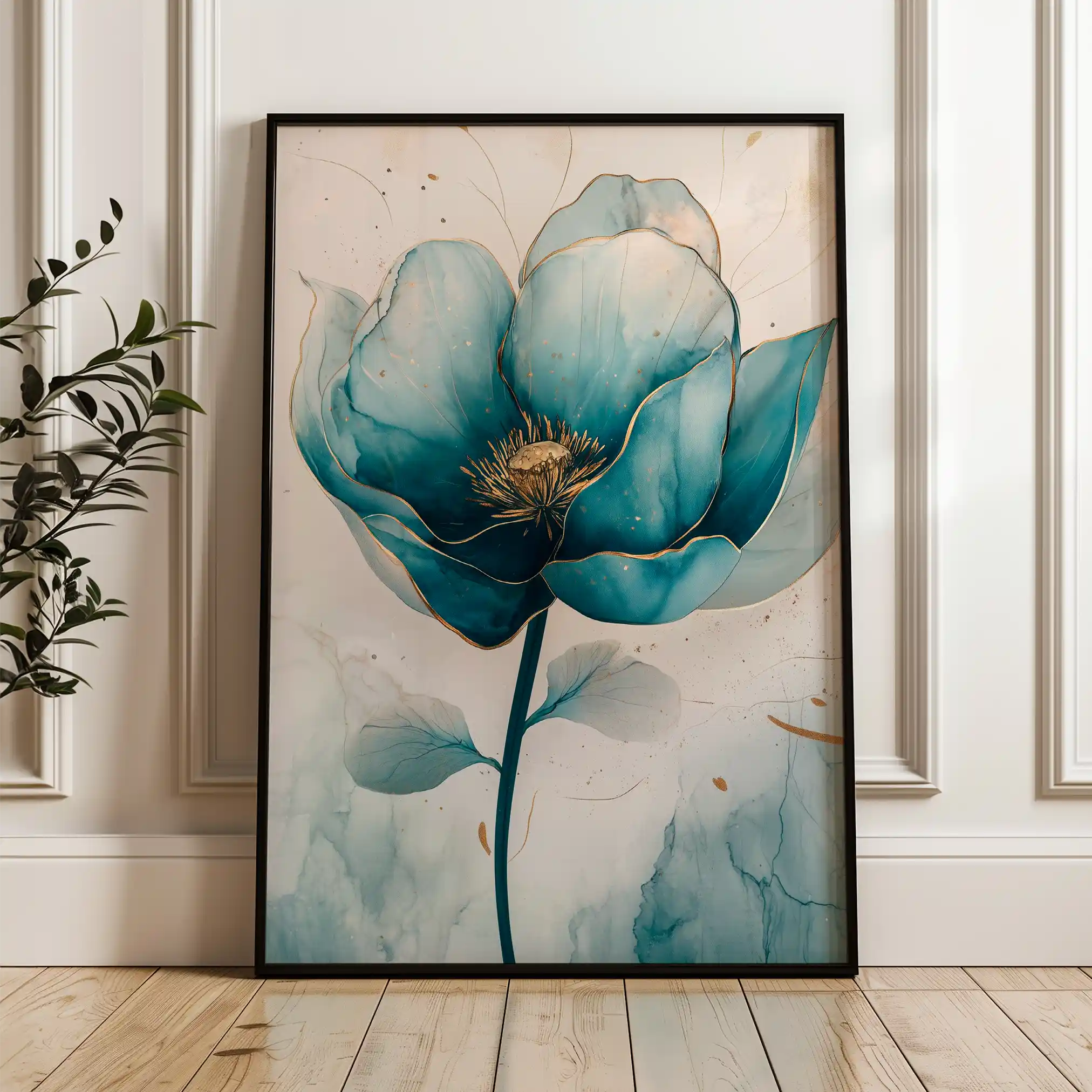 Floral Canvas Wall Art WAD1408-F 90 x 60 cm / Stretched on hidden frame