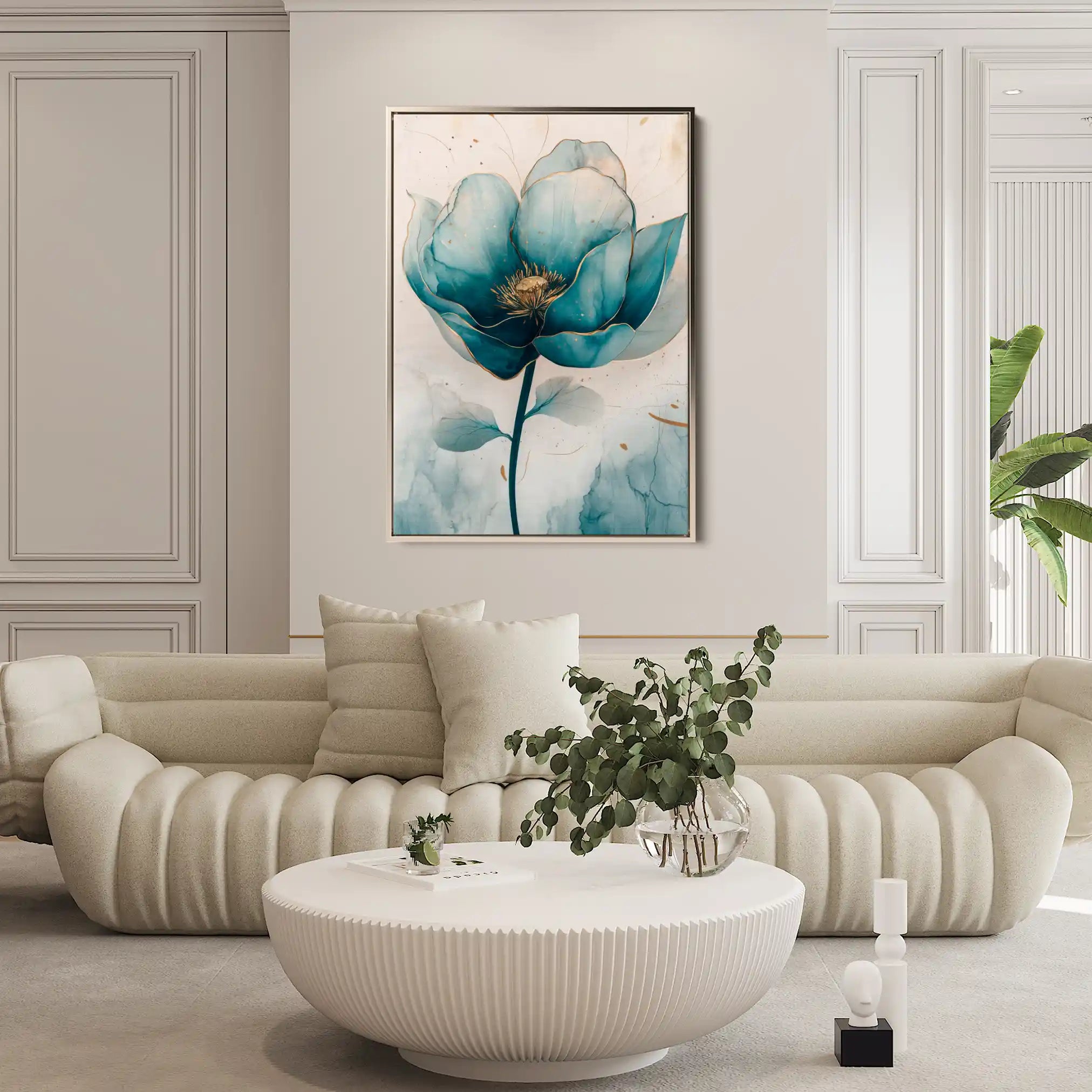 Floral Canvas Wall Art WAD1408-F 90 x 60 cm / Stretched on hidden frame