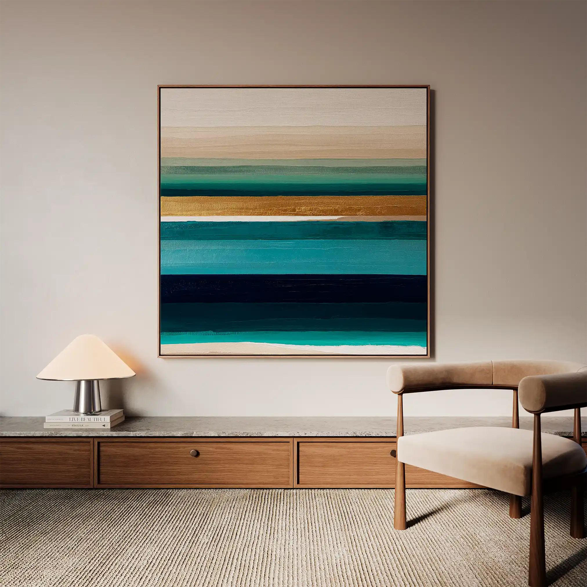 Abstract 1409 Canvas Art 60 x 60 cm / Stretched on hidden frame