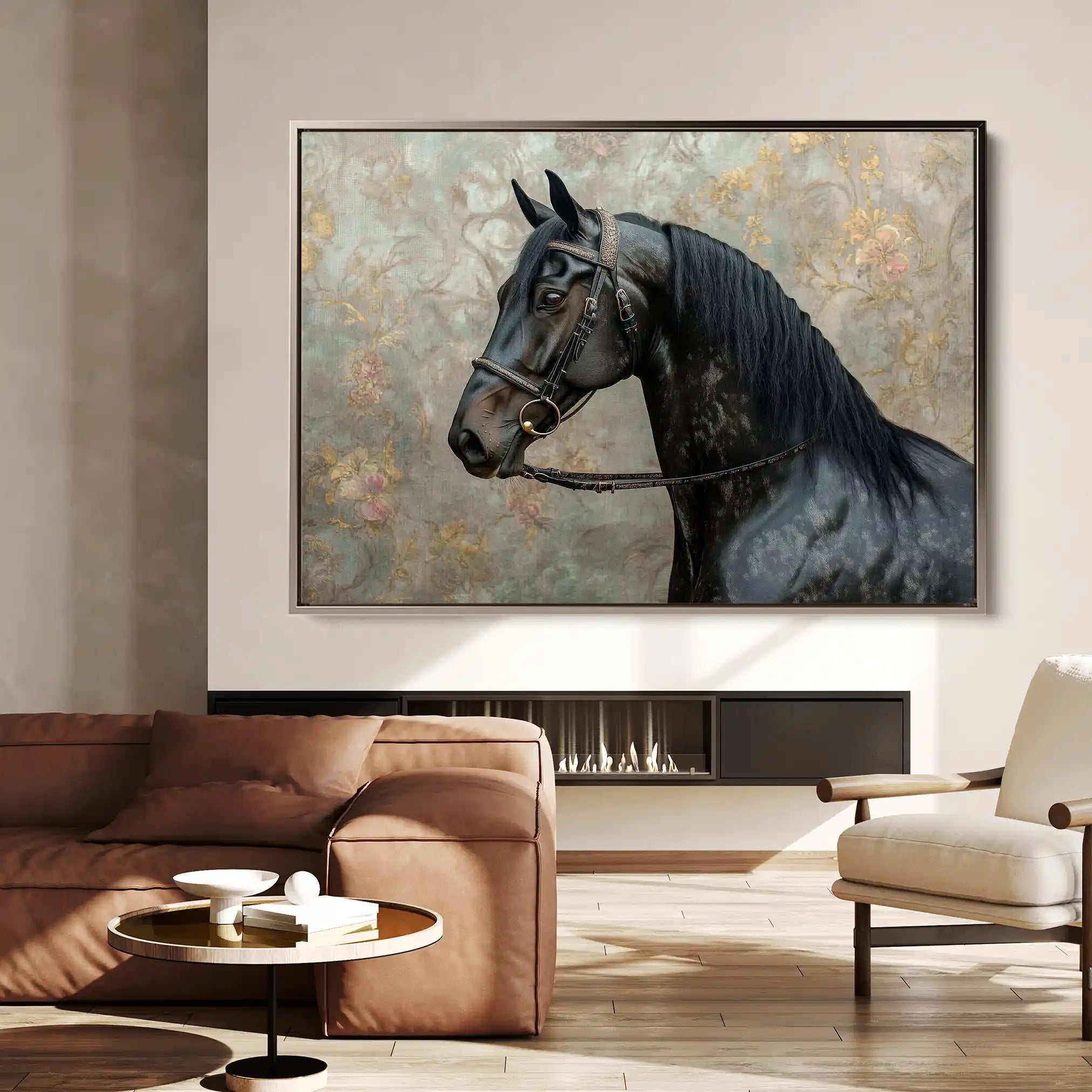 Horses 141 Canvas Art 90 x 60 cm / Stretched on hidden frame