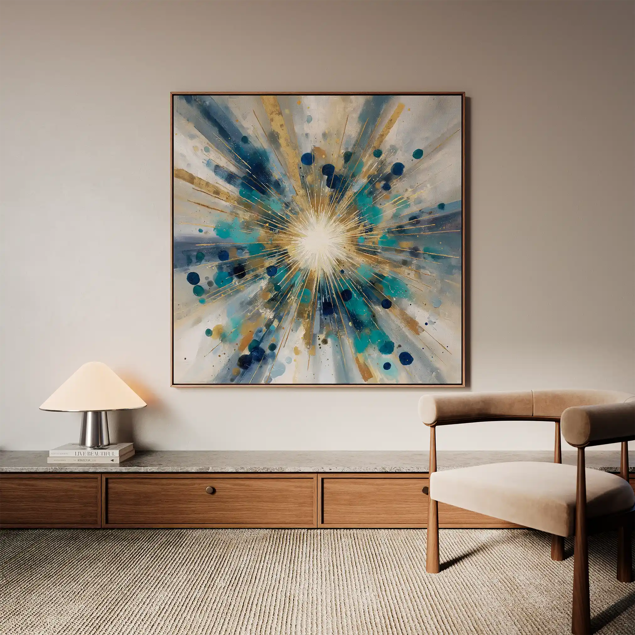 Abstract 1410 Canvas Art 60 x 60 cm / Stretched on hidden frame