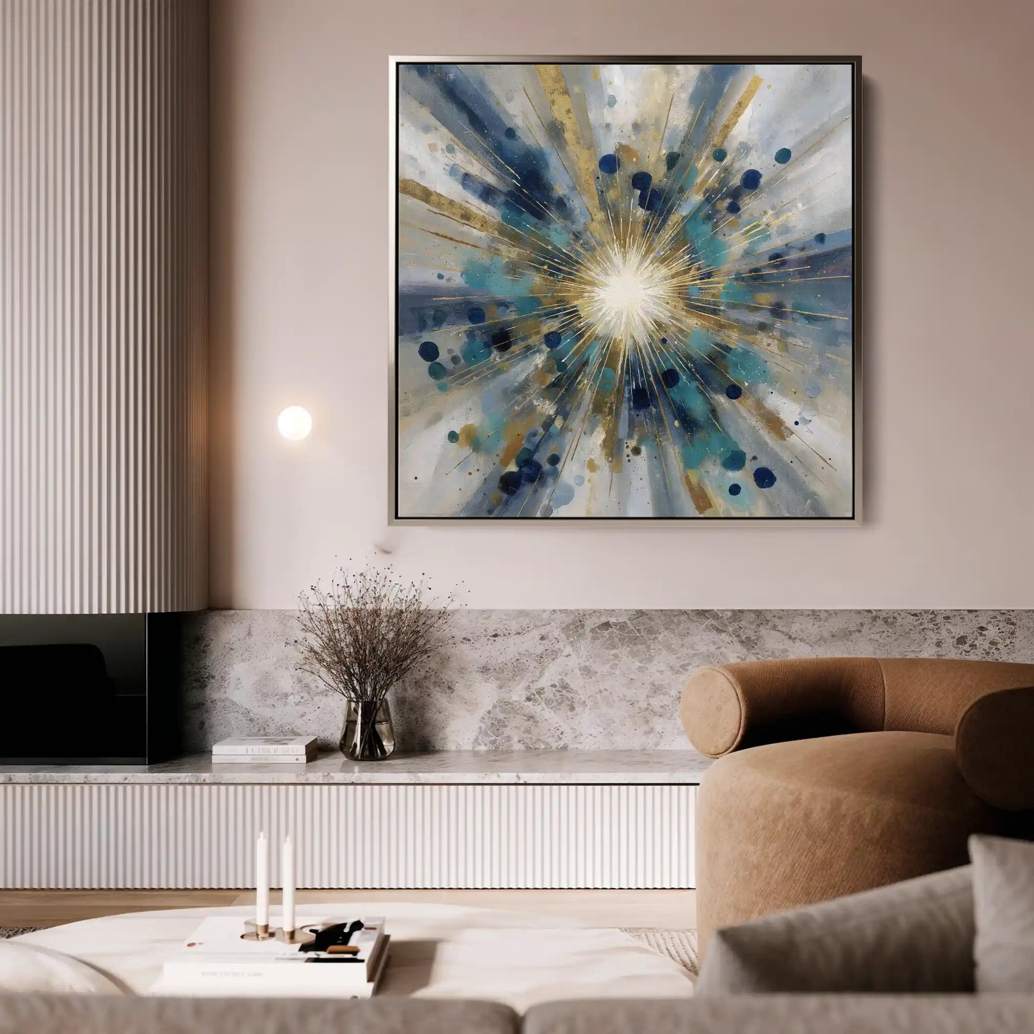 Abstract 1410 Canvas Art 60 x 60 cm / Stretched on hidden frame