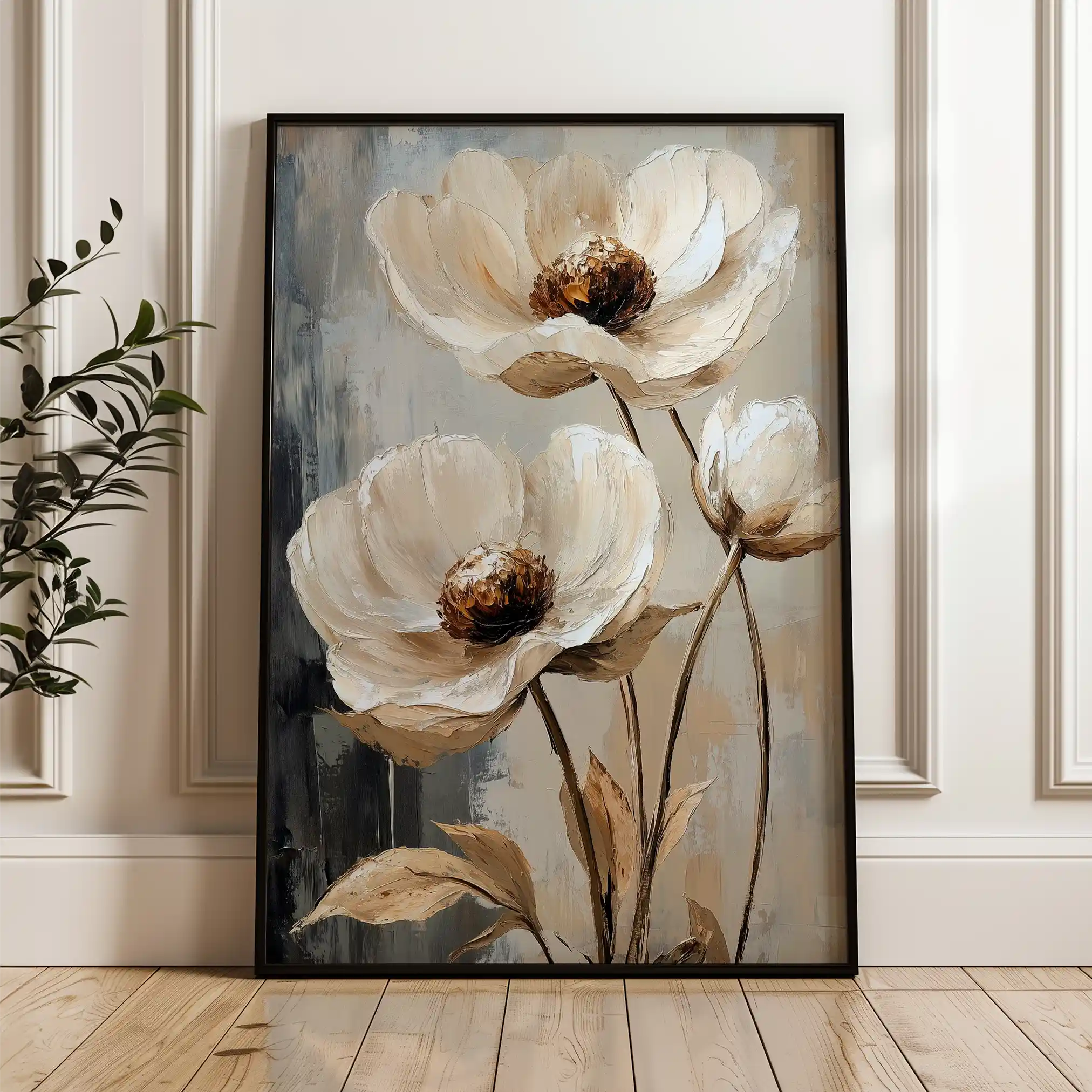 Floral Canvas Wall Art WAD1412-F 90 x 60 cm / Stretched on hidden frame
