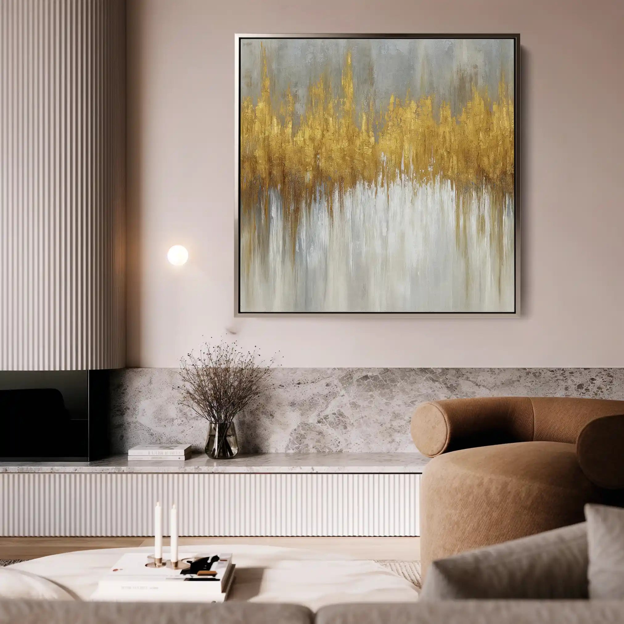 Abstract 1413 Canvas Art 60 x 60 cm / Stretched on hidden frame