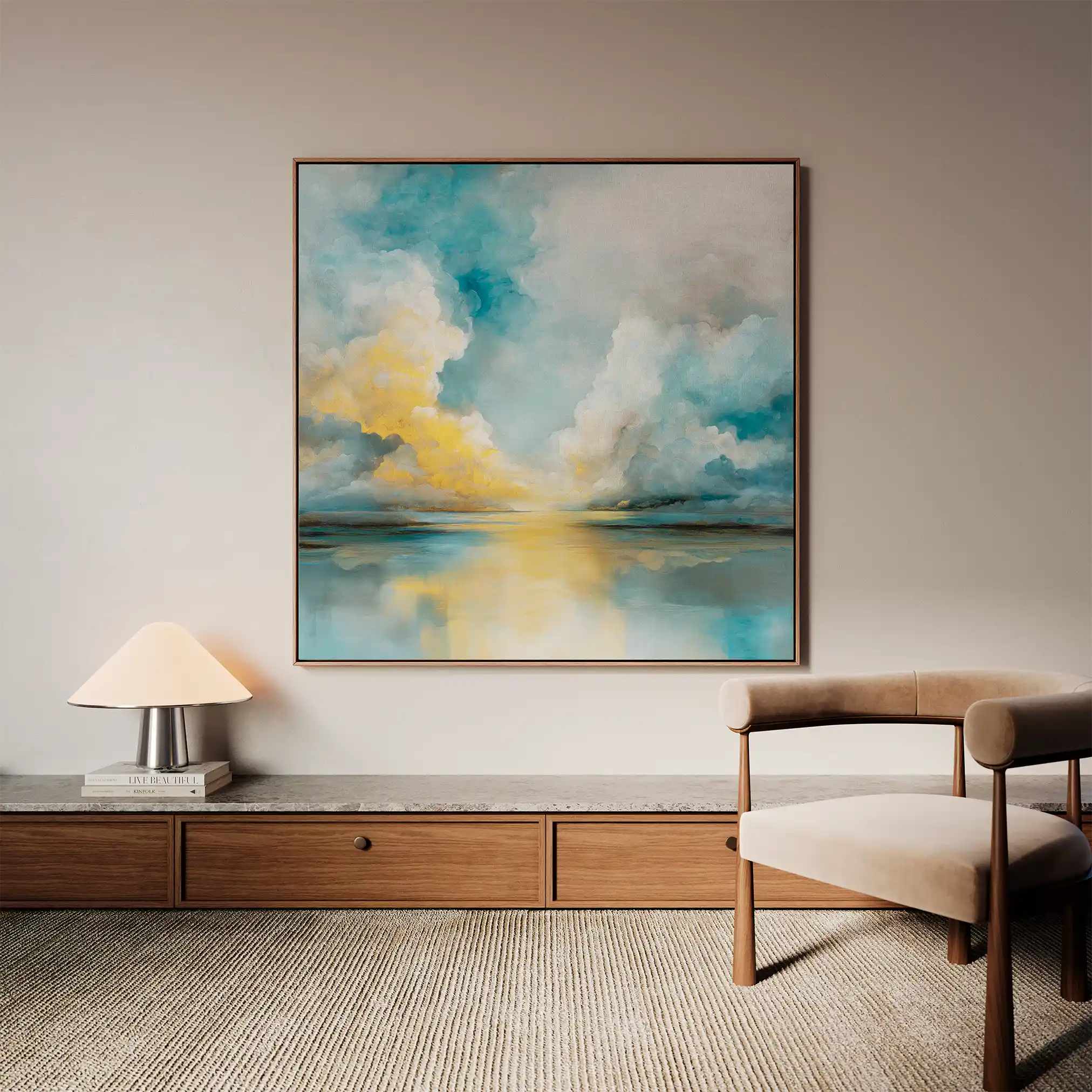 Abstract 1414 Canvas Art 60 x 60 cm / Stretched on hidden frame