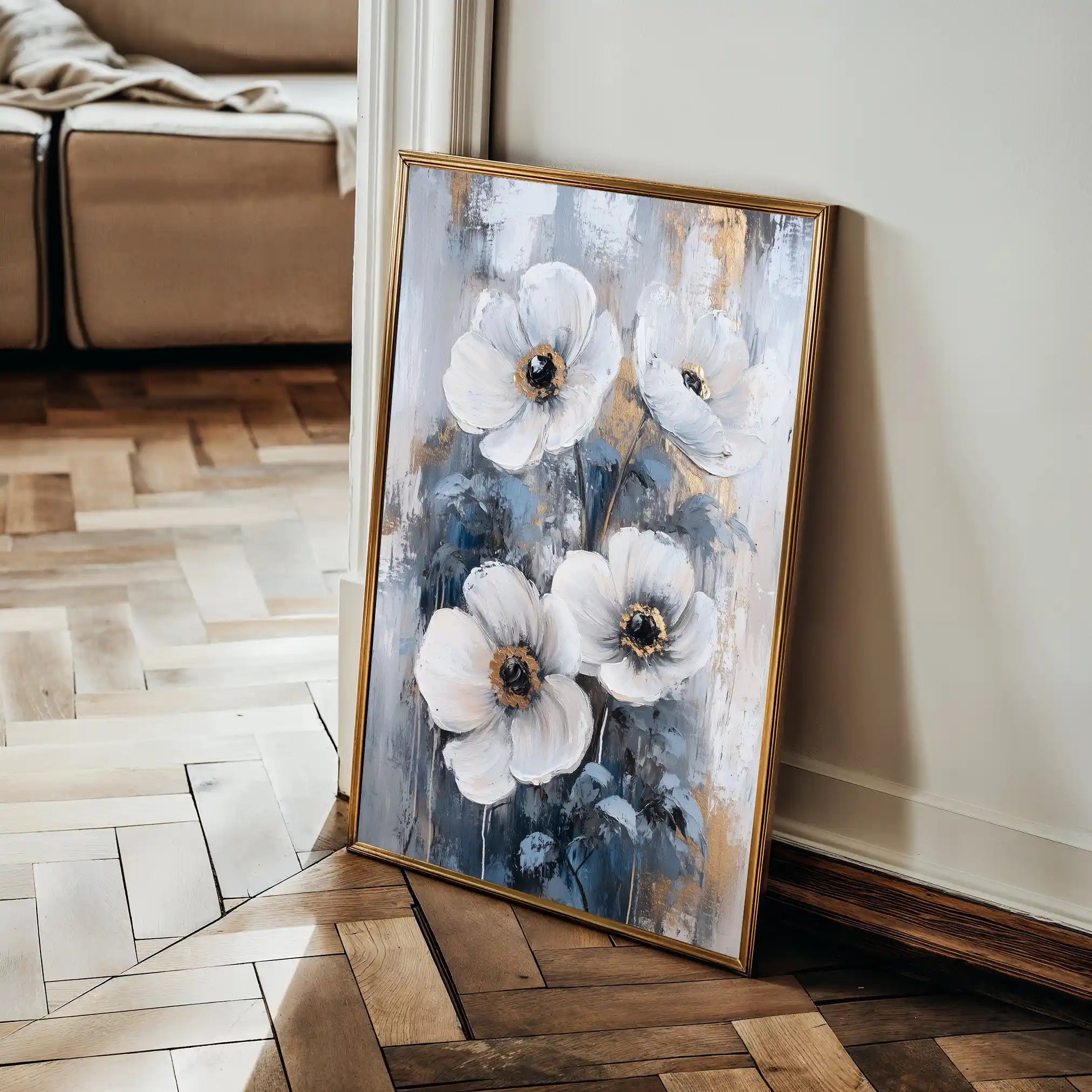 Floral Canvas Wall Art WAD1414-F 90 x 60 cm / Stretched on hidden frame