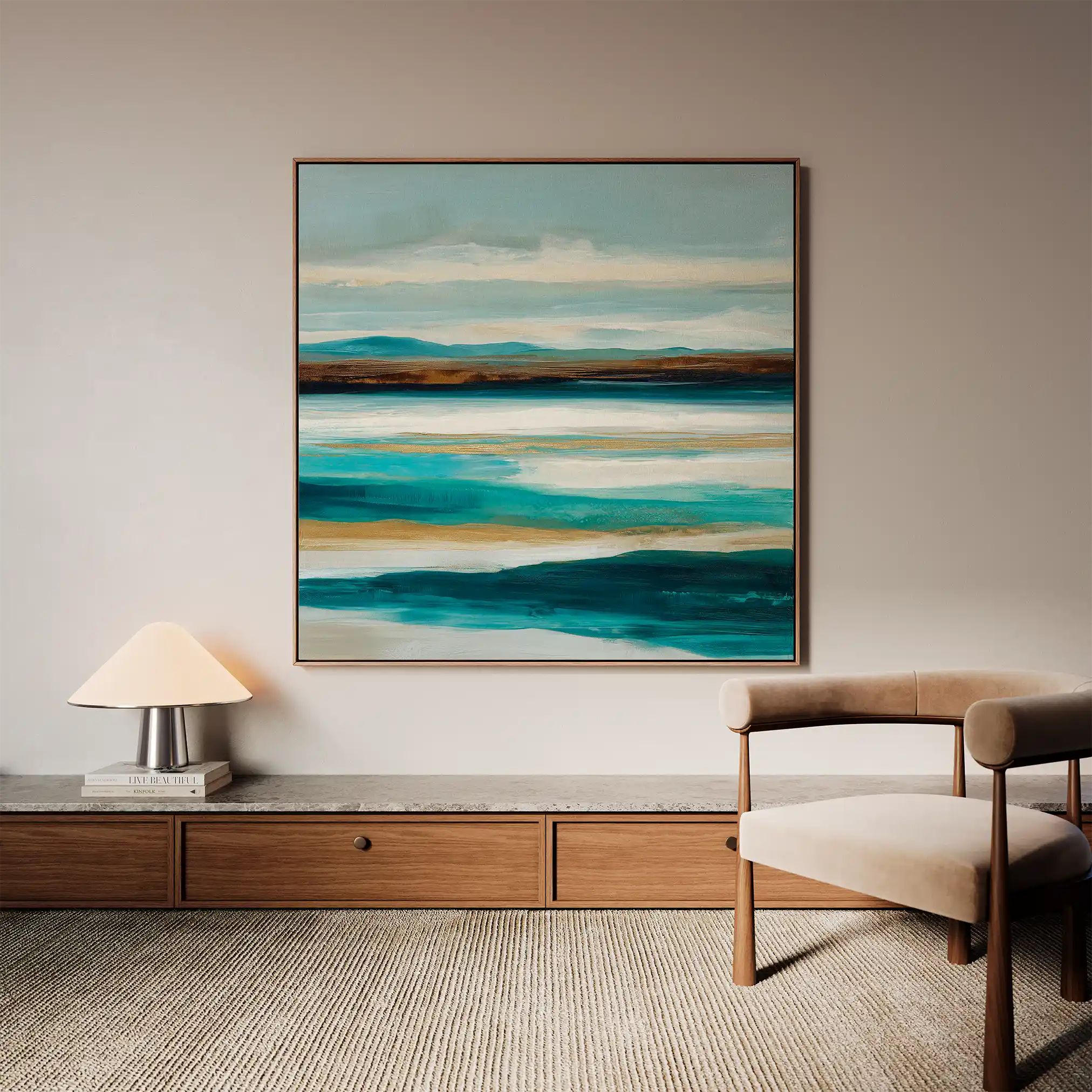 Abstract 1416 Canvas Art 60 x 60 cm / Stretched on hidden frame