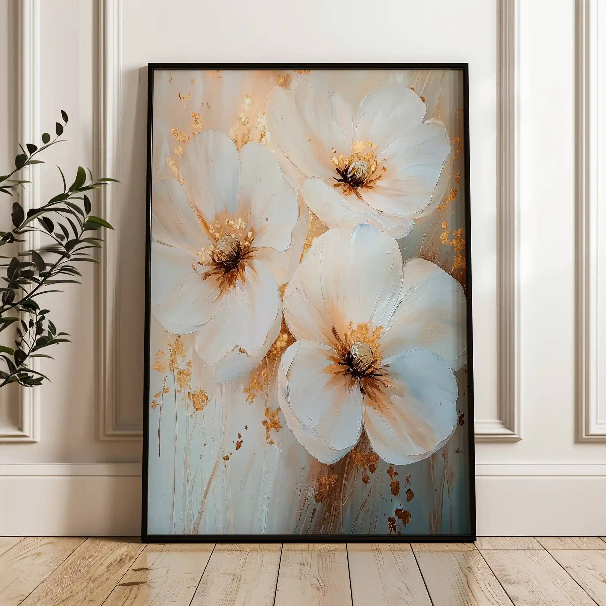 Floral Canvas Wall Art WAD1417-F 90 x 60 cm / Stretched on hidden frame
