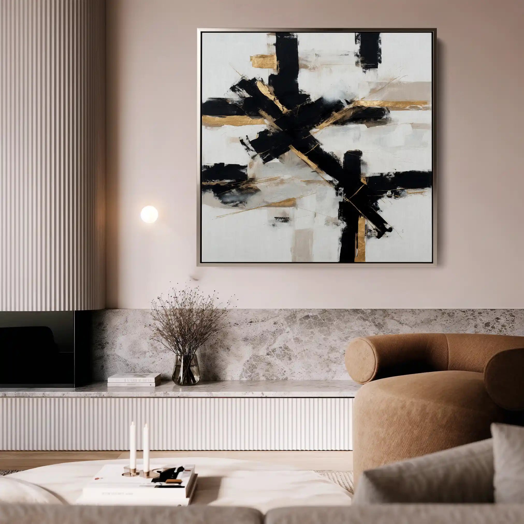 Abstract 1418 Canvas Art 60 x 60 cm / Stretched on hidden frame