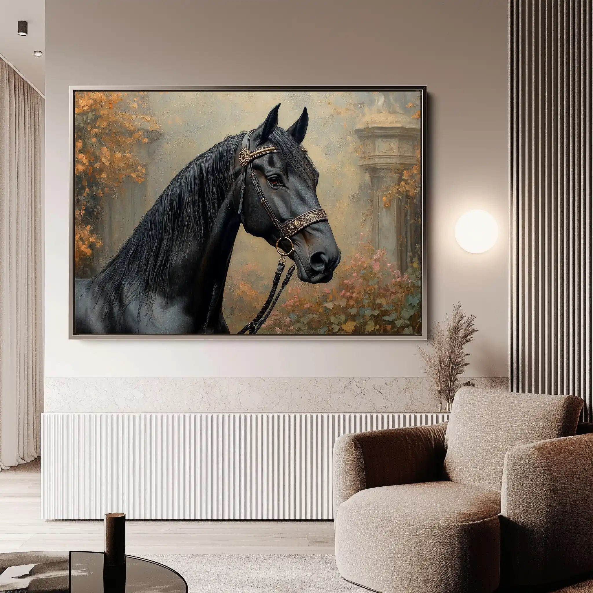 Horses 142 Canvas Art 90 x 60 cm / Stretched on hidden frame