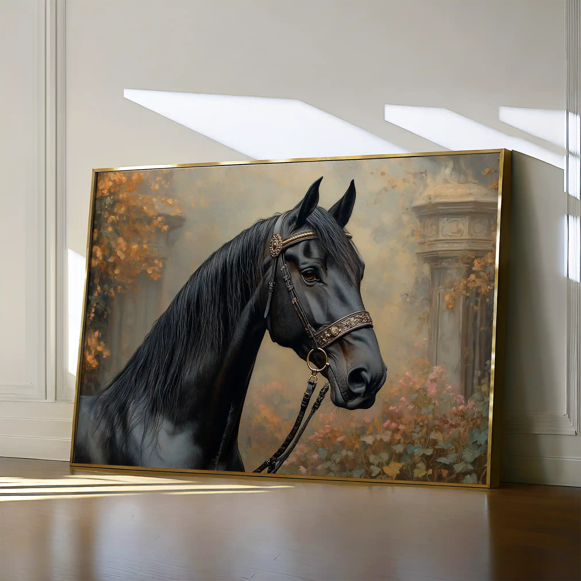 Horses 142 Canvas Art 90 x 60 cm / Stretched on hidden frame