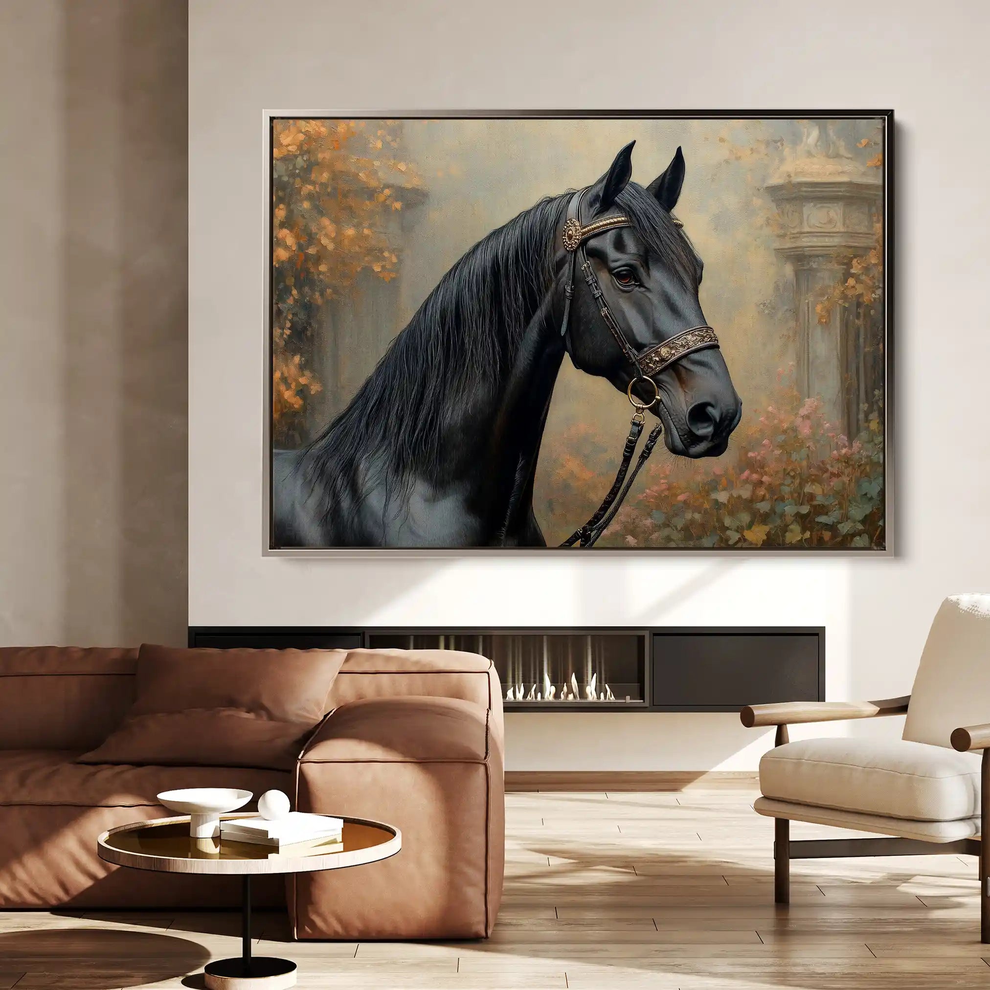 Horses 142 Canvas Art 90 x 60 cm / Stretched on hidden frame