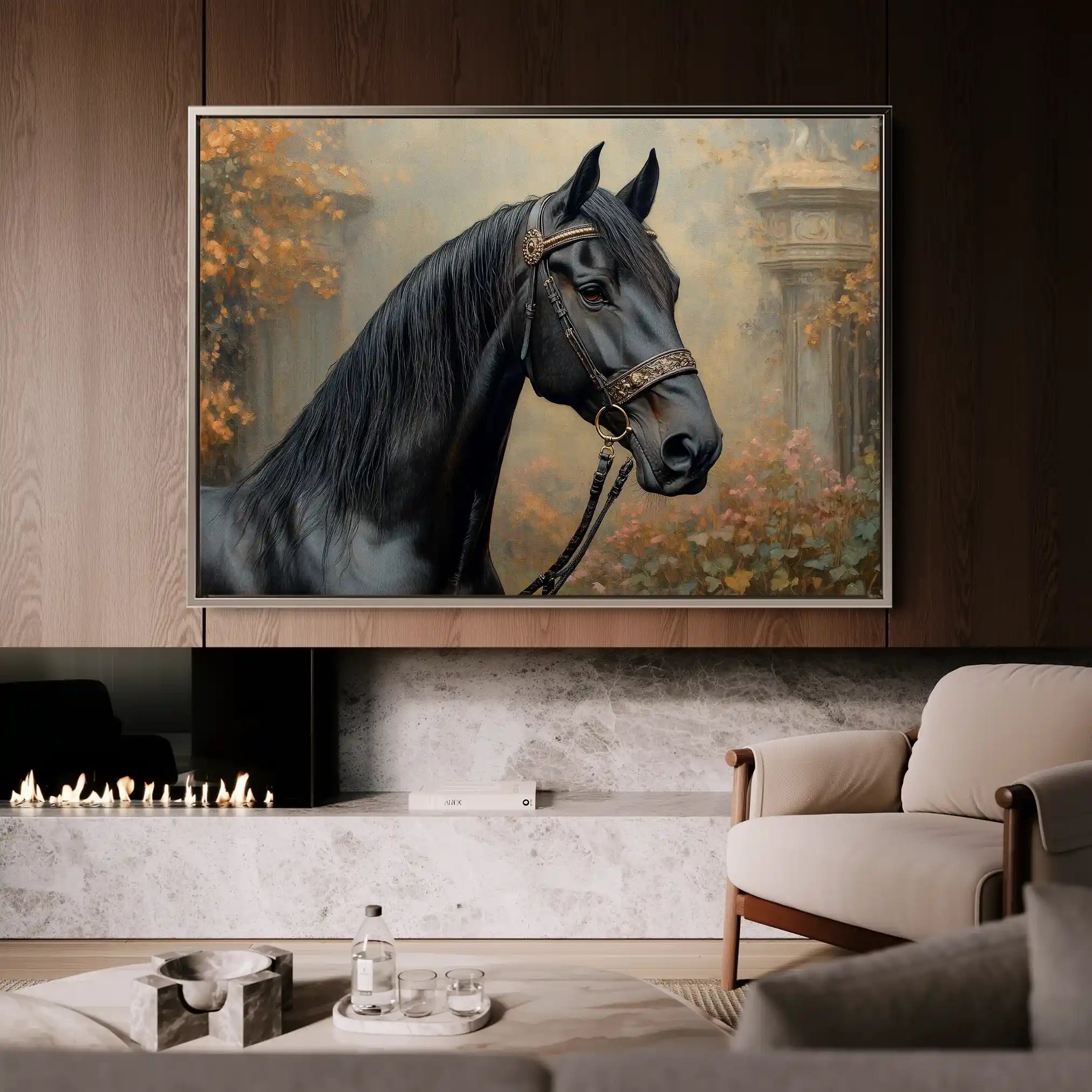 Horses 142 Canvas Art 90 x 60 cm / Stretched on hidden frame