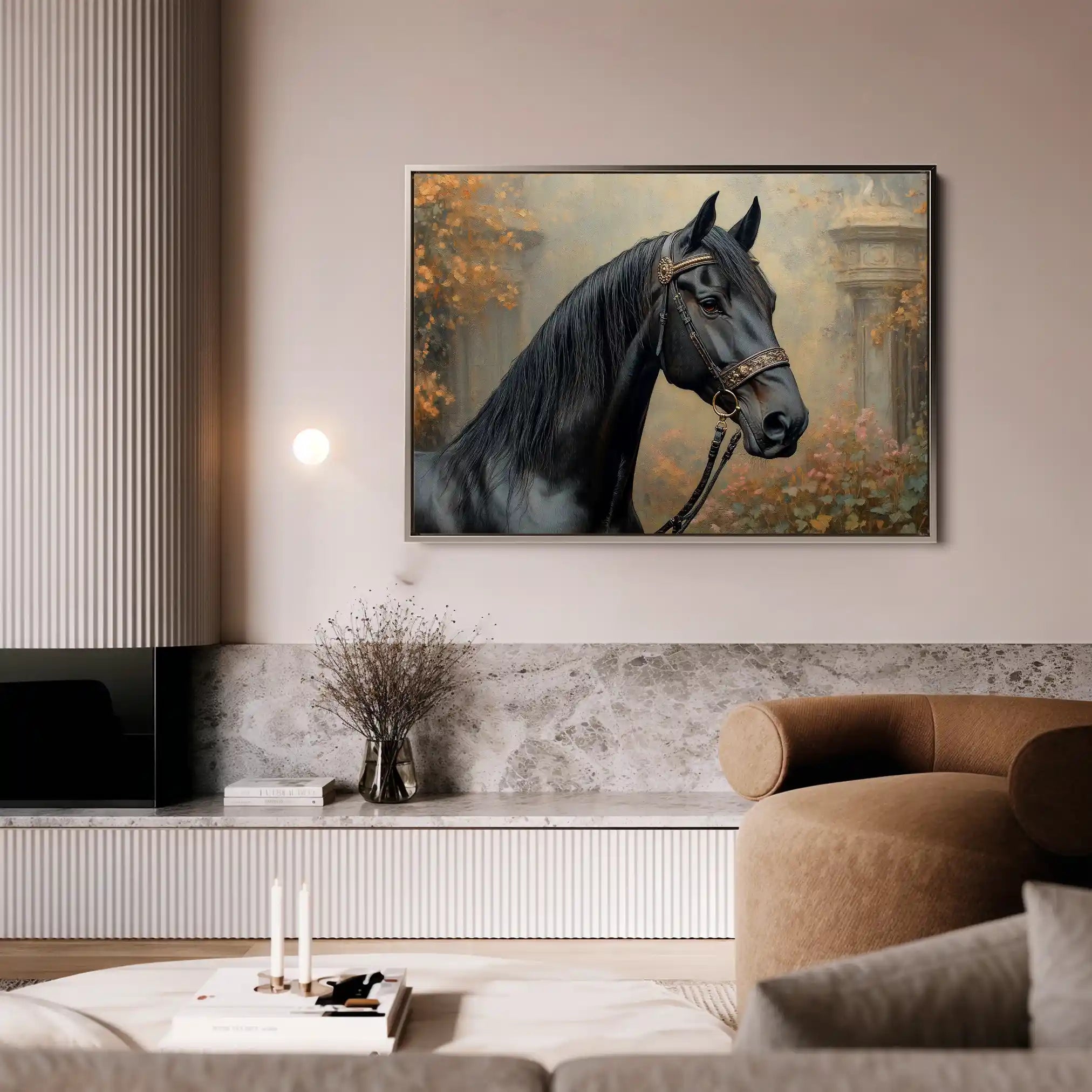 Horses 142 Canvas Art 90 x 60 cm / Stretched on hidden frame