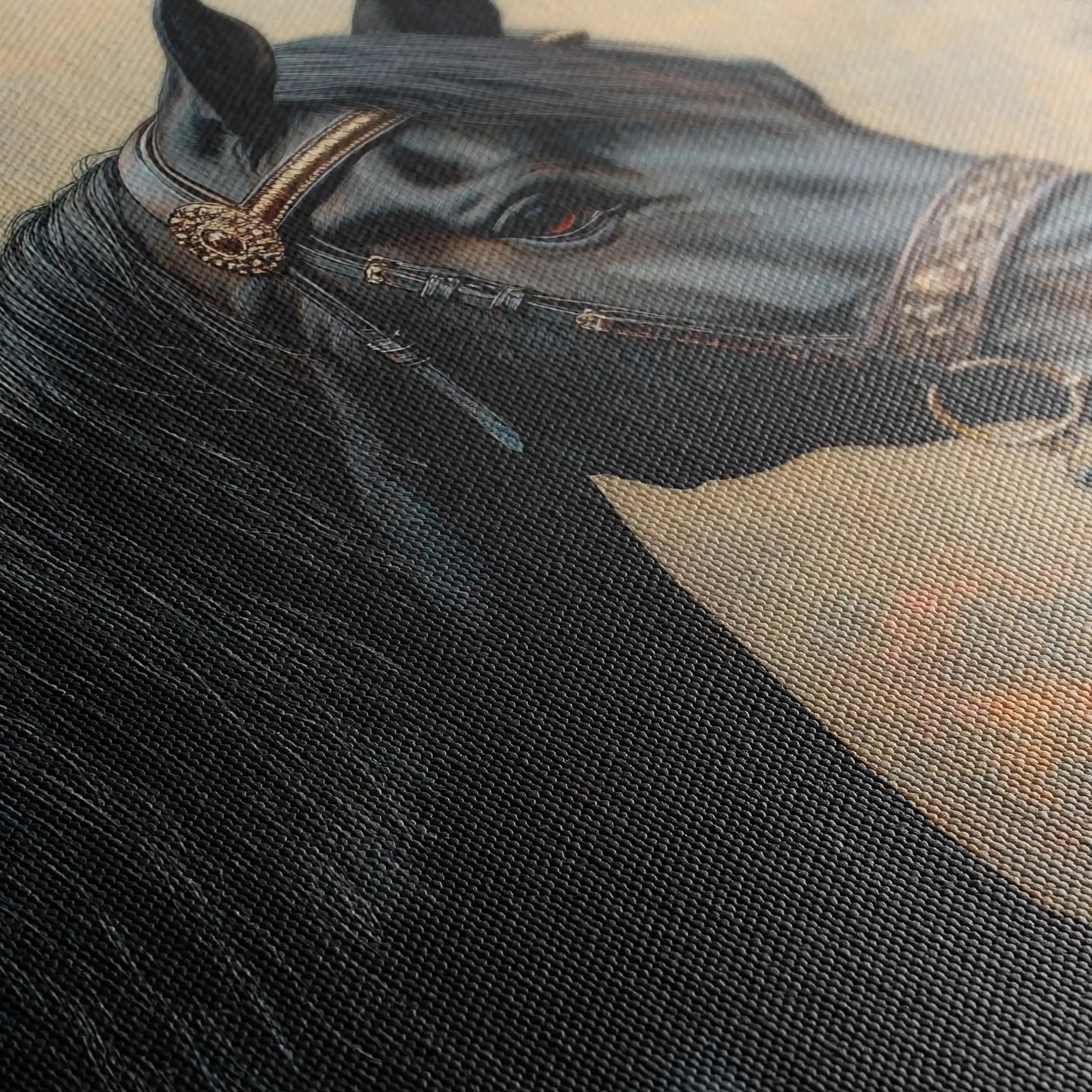 Horses 142 Canvas Art 90 x 60 cm / Stretched on hidden frame