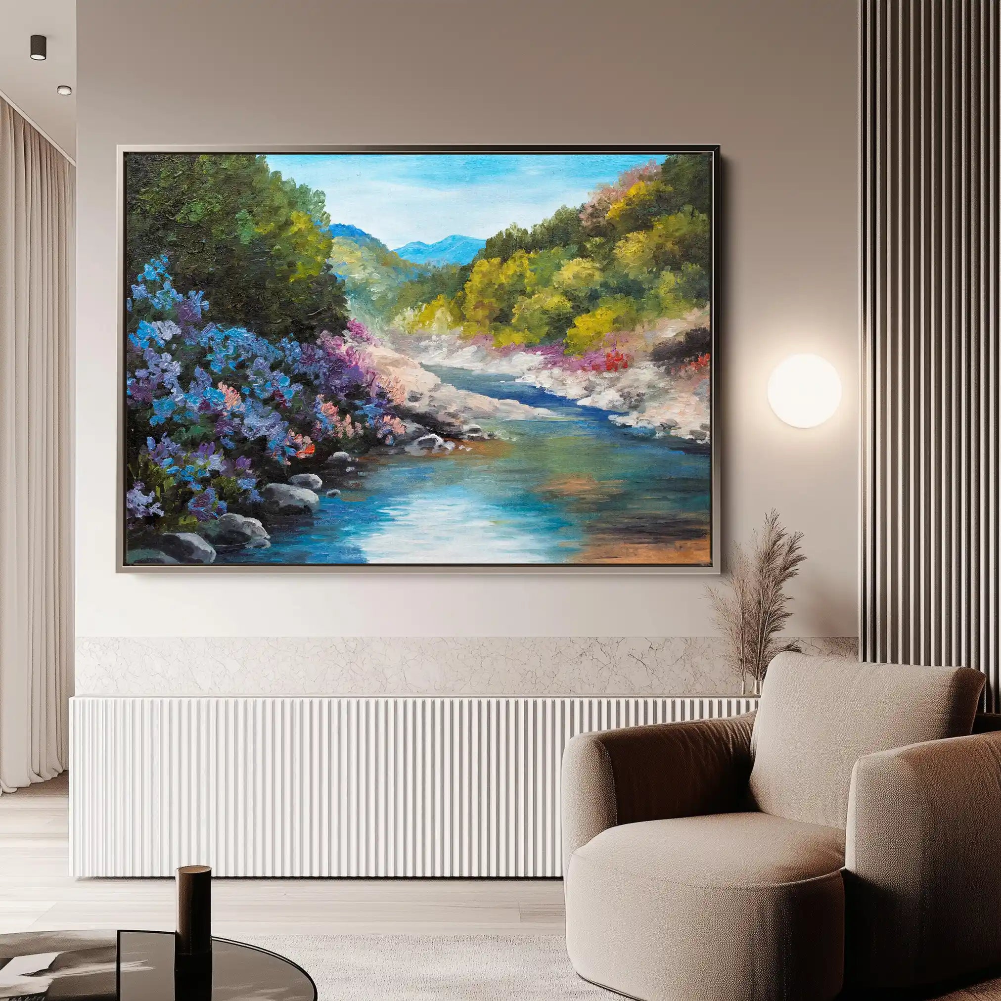 Landscape 142 Canvas Art 90 x 60 cm / Stretched on hidden frame