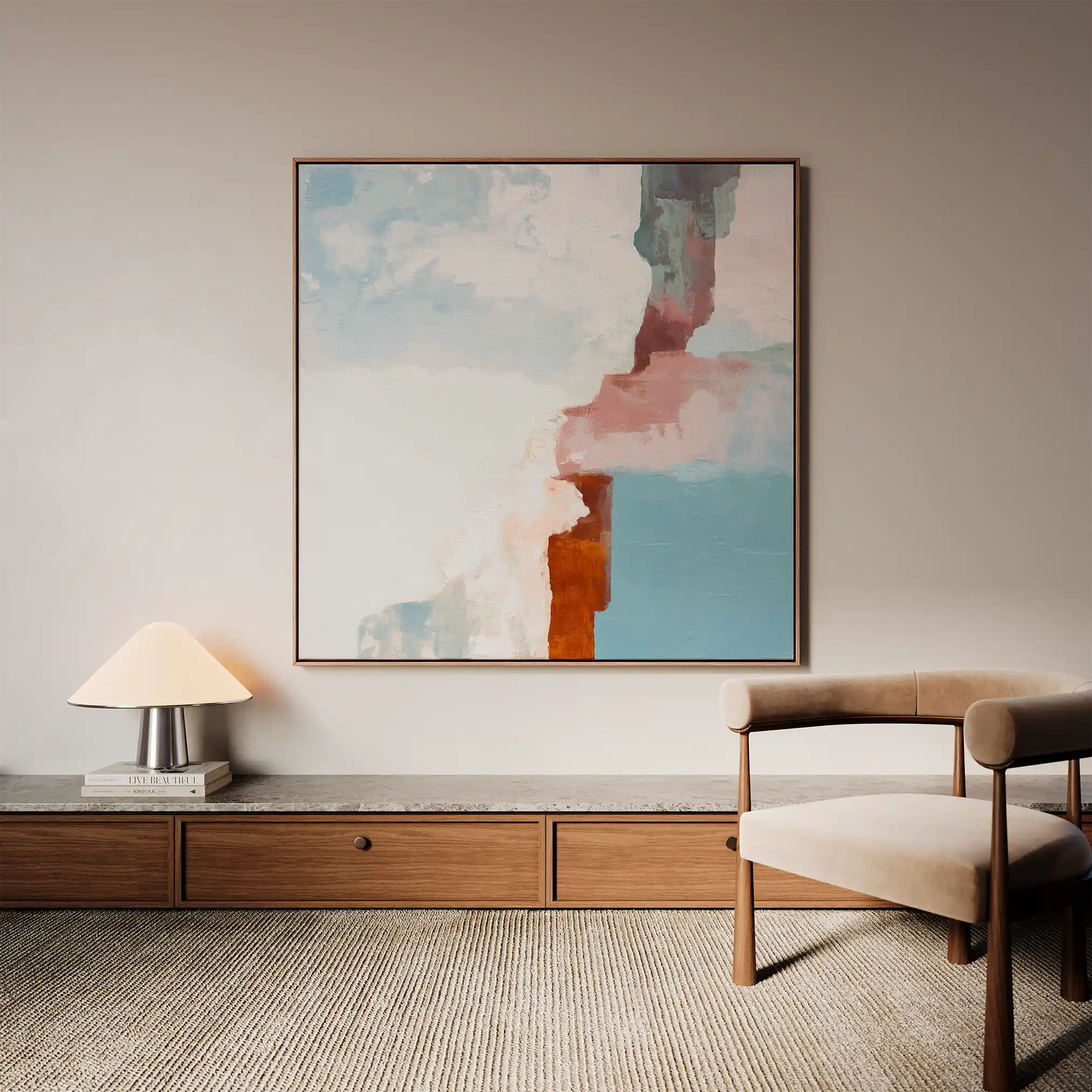 Abstract 1420 Canvas Art 60 x 60 cm / Stretched on hidden frame