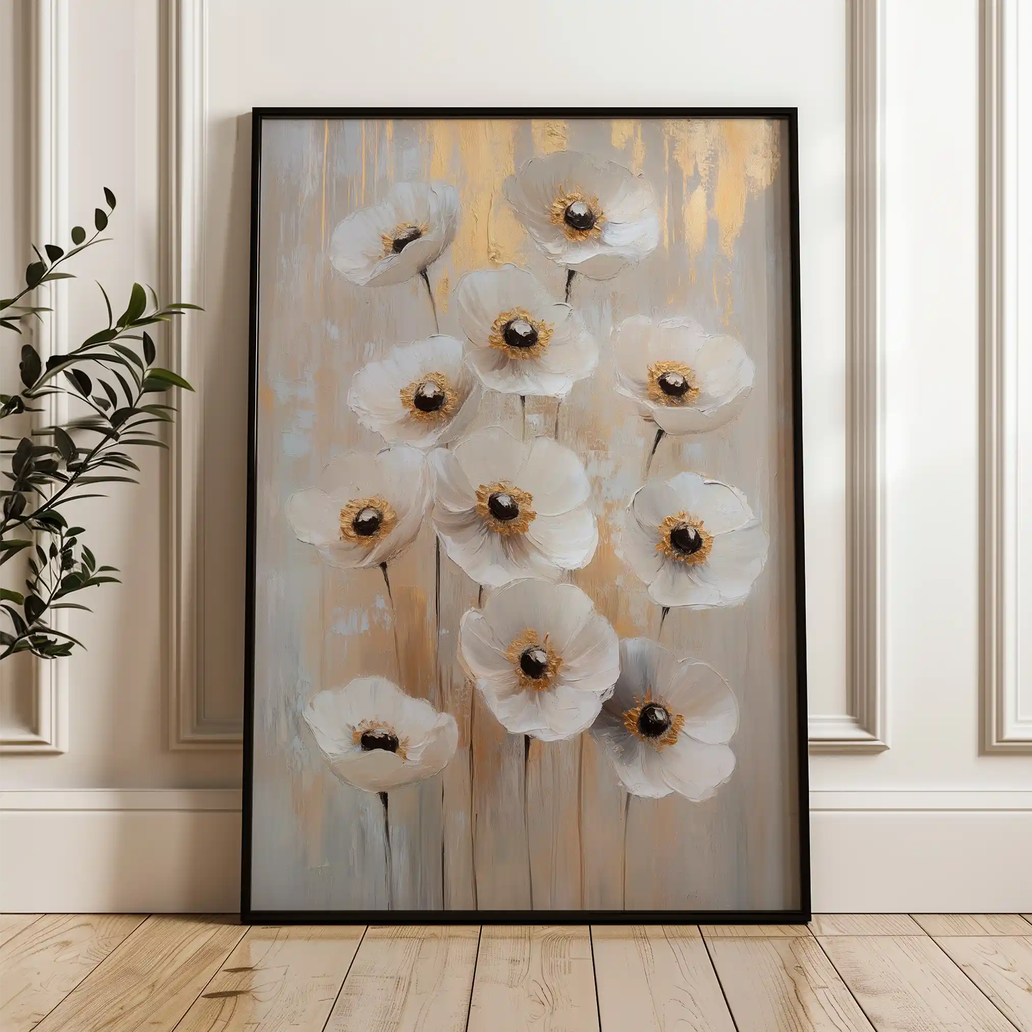 Floral Canvas Wall Art WAD1423-F 90 x 60 cm / Stretched on hidden frame