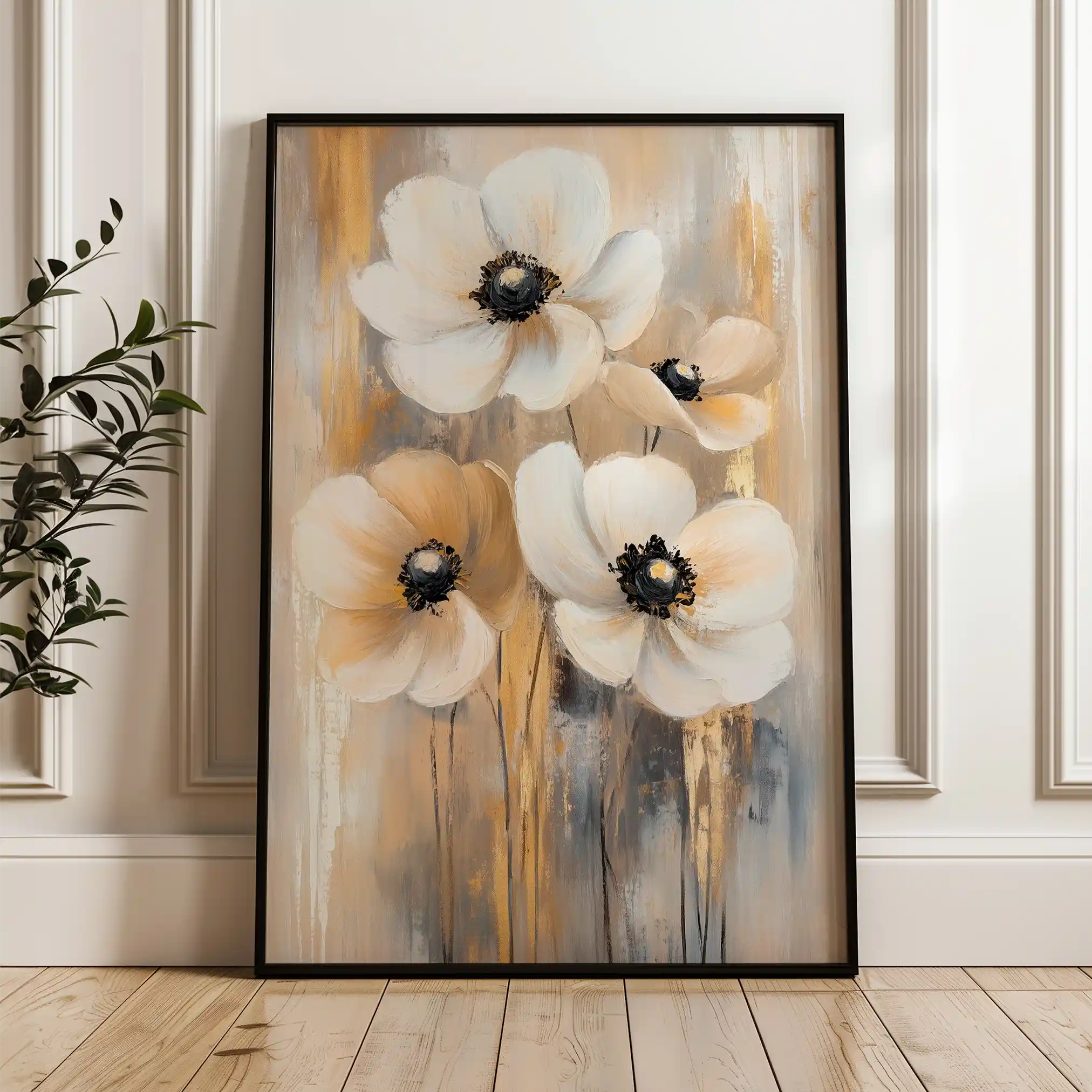 Floral Canvas Wall Art WAD1424-F 90 x 60 cm / Stretched on hidden frame